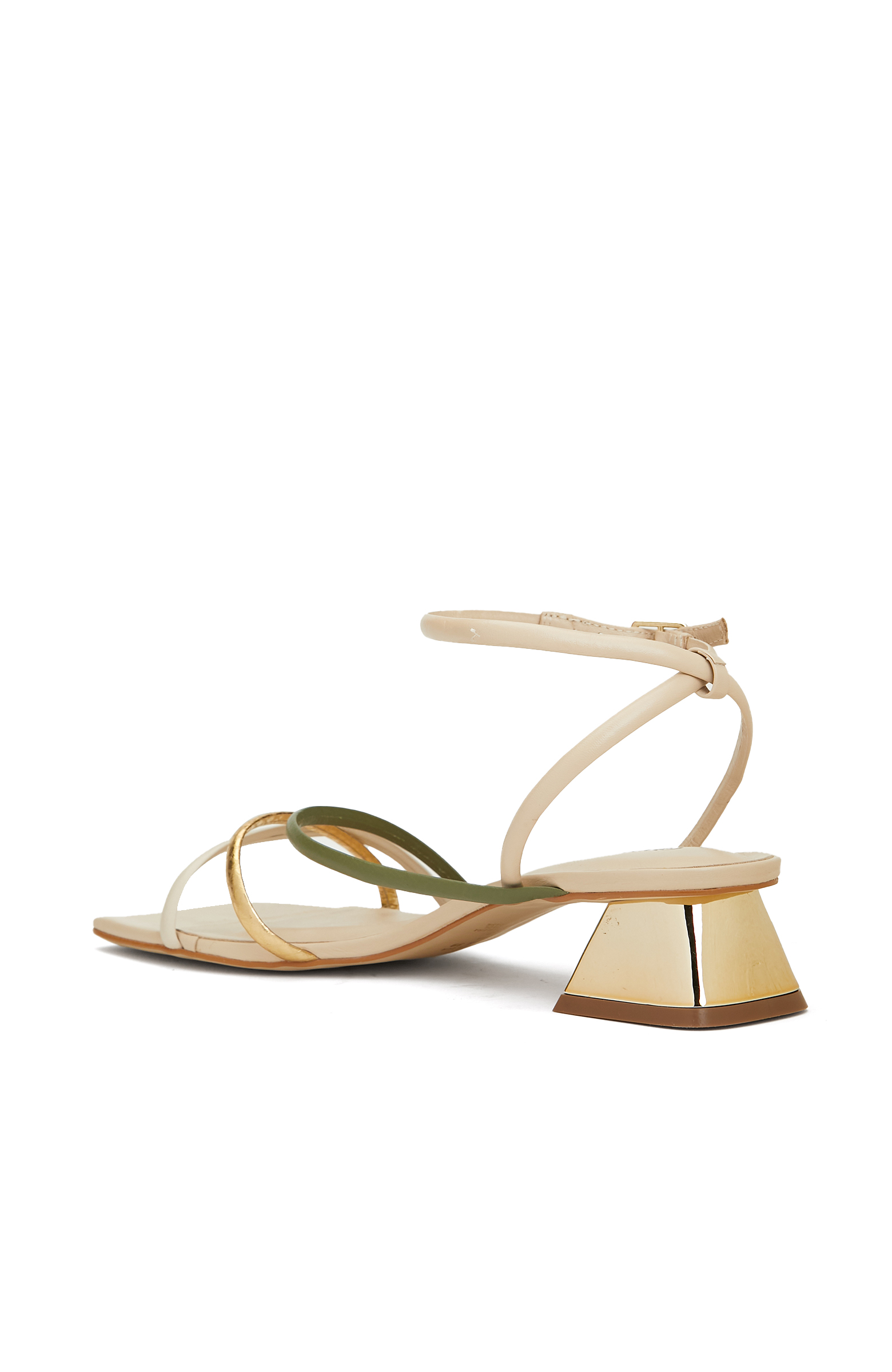 Gold Kadın Deri Sandalet