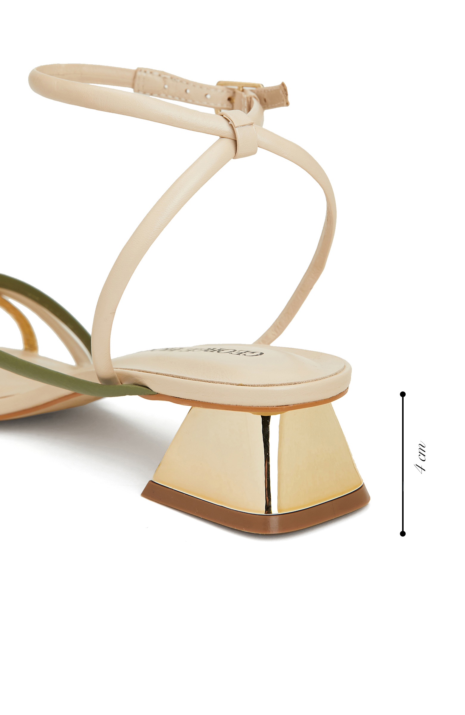 Gold Kadın Deri Sandalet