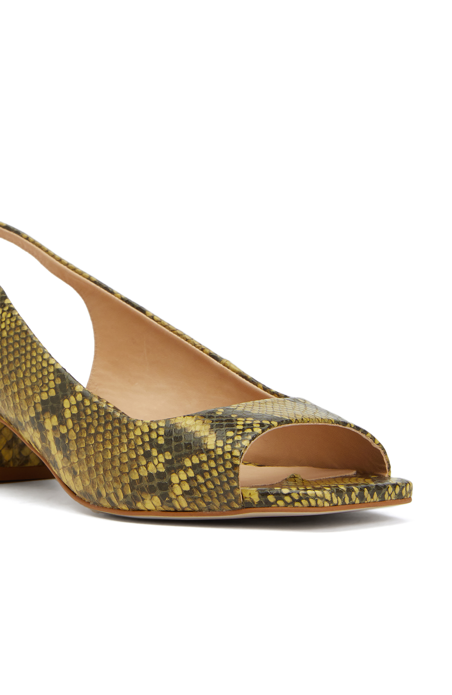 Sarı Kadın Deri Sandalet