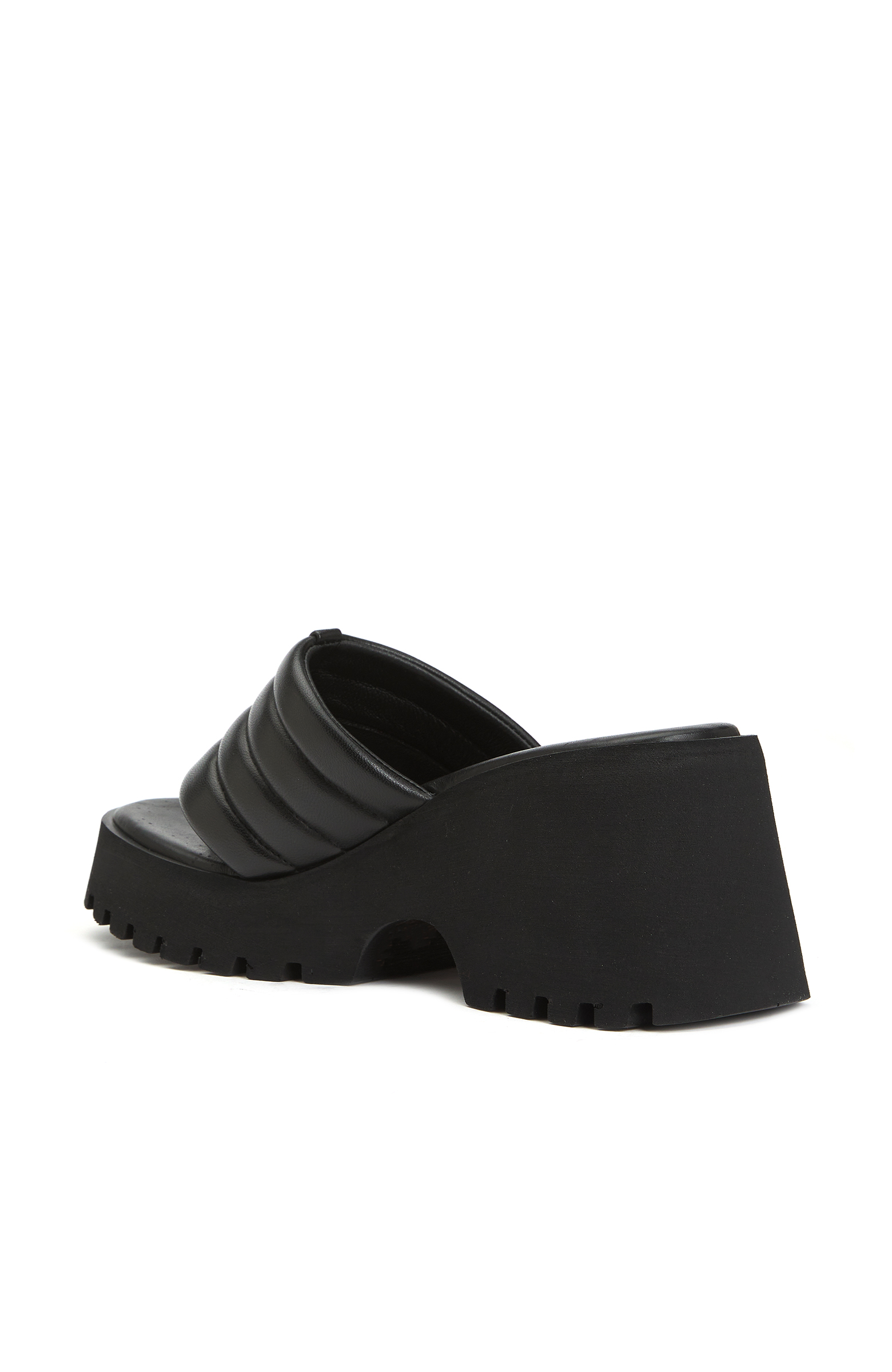 Siyah Kadın Deri Terlik