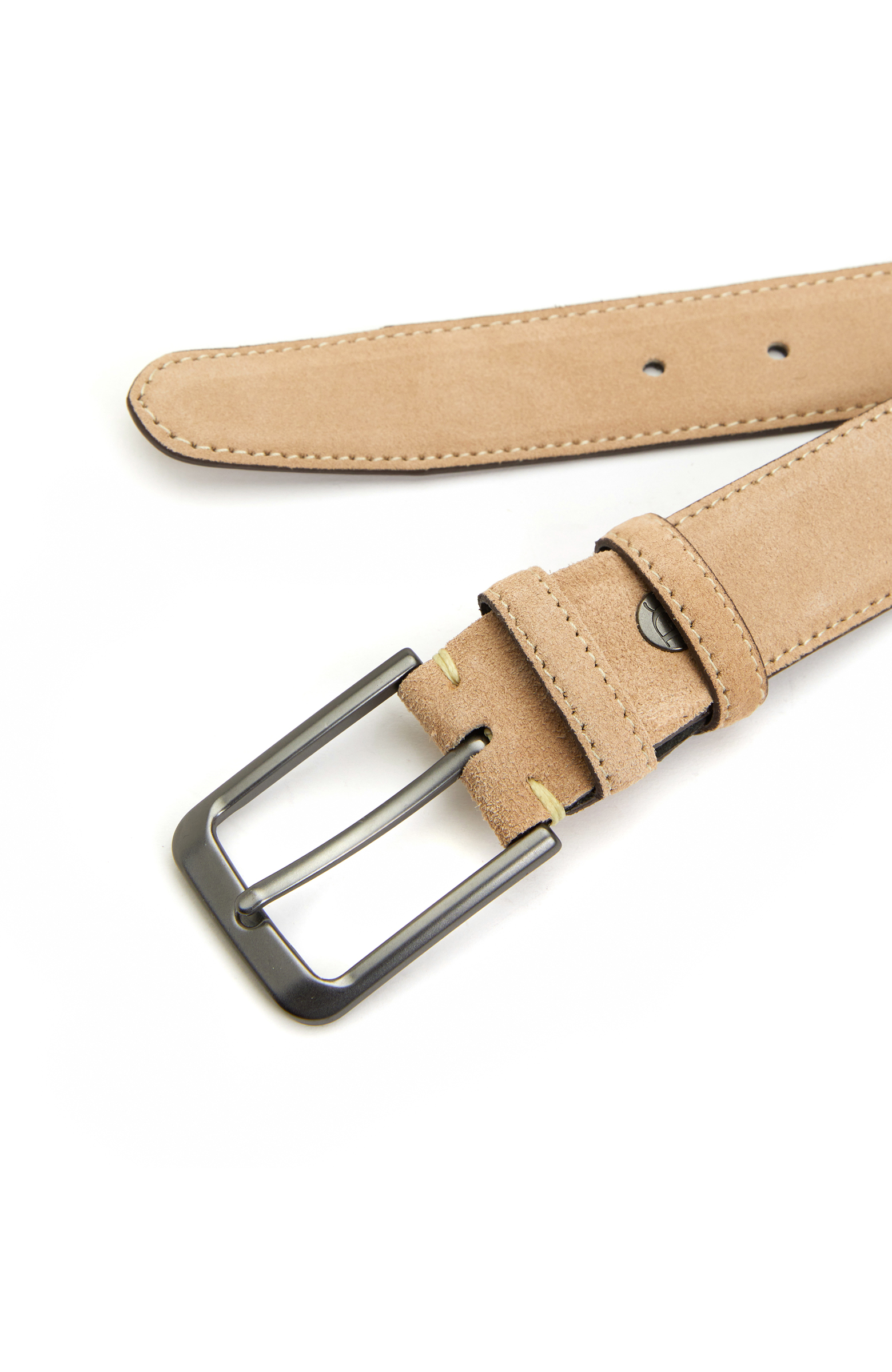 Bej Erkek Süet Kemer