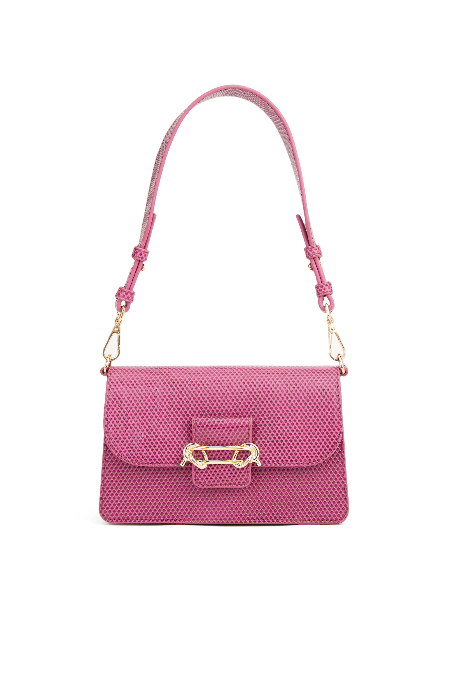 Fuşya Kadın Deri Omuz Çantası