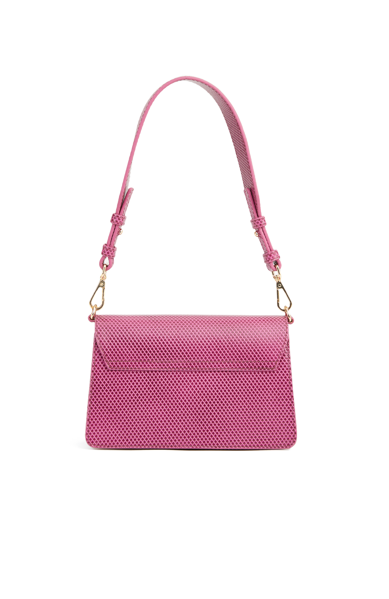 Fuşya Kadın Deri Omuz Çantası