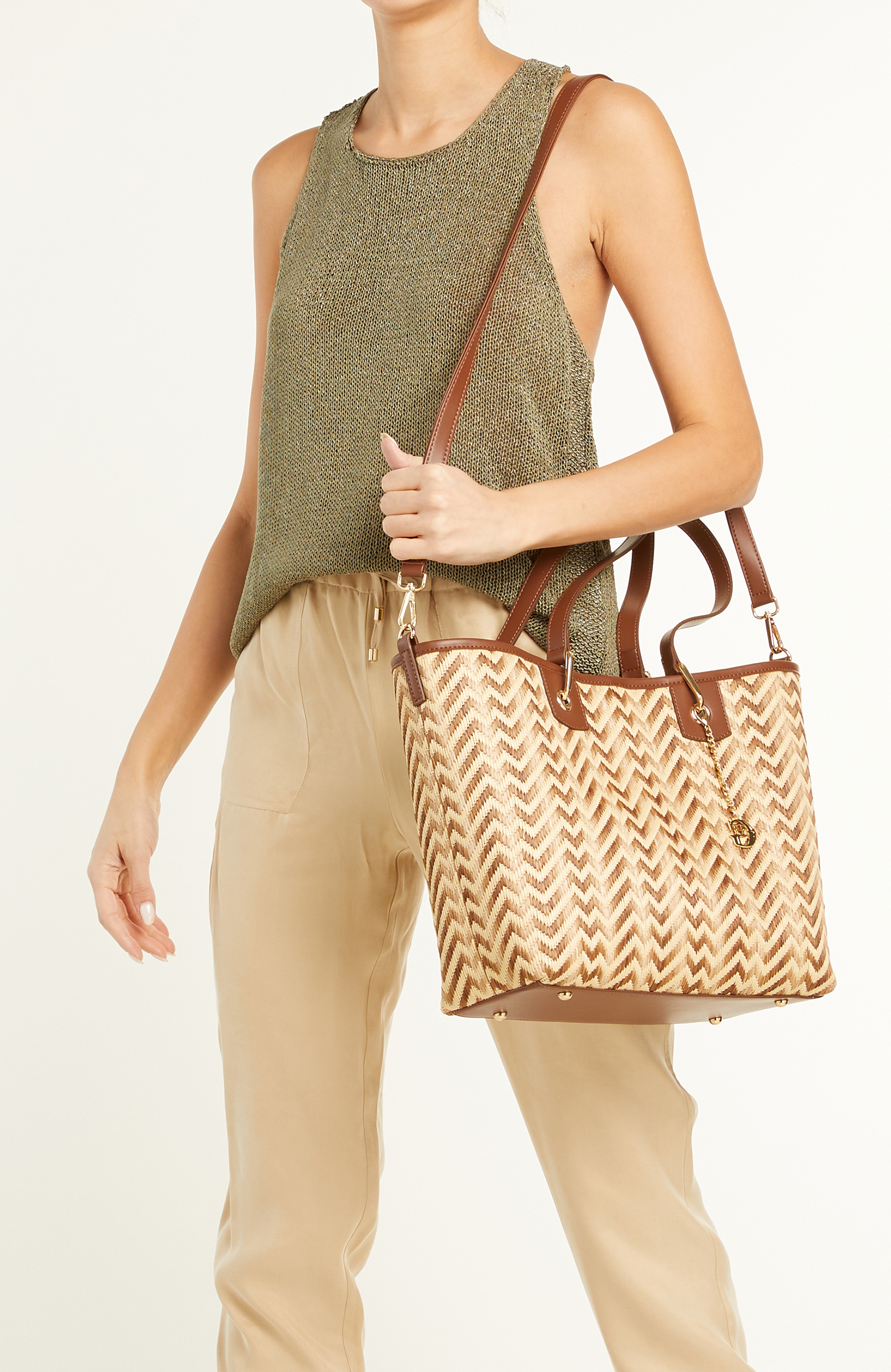 Naturel Kadın Hasır Omuz Çantası