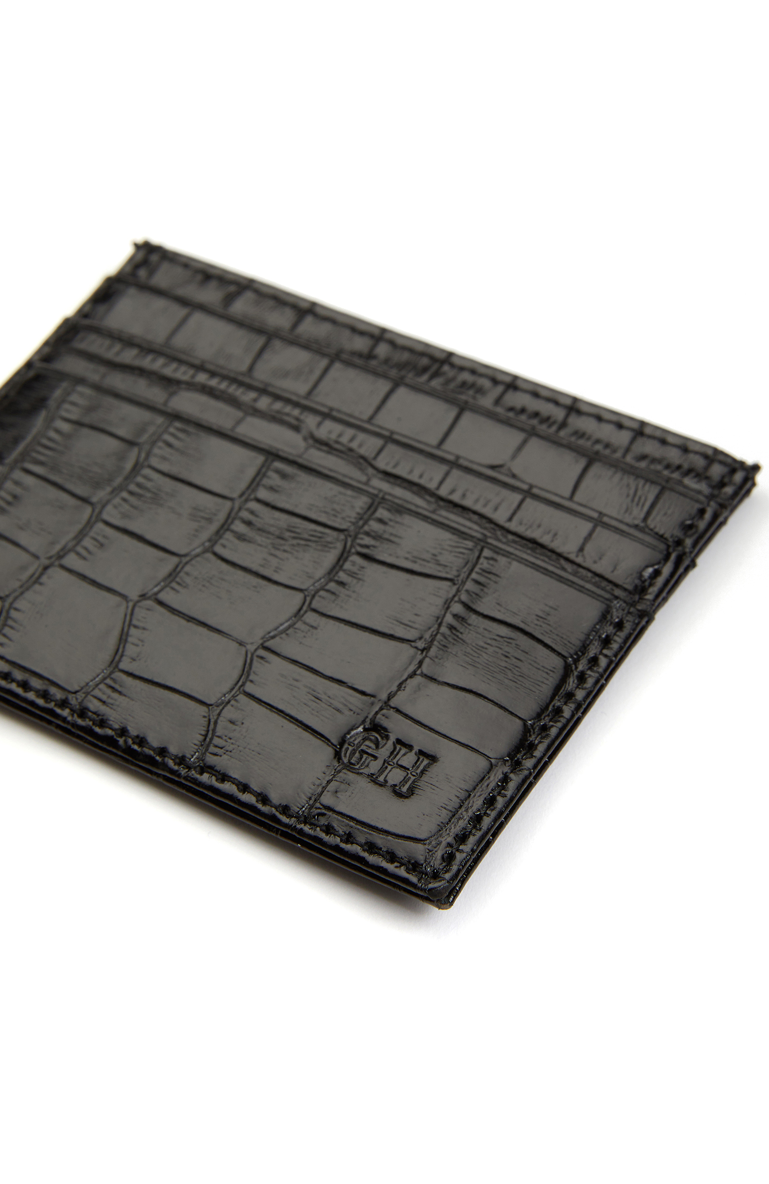 Siyah Kroko Erkek Deri Kartlık