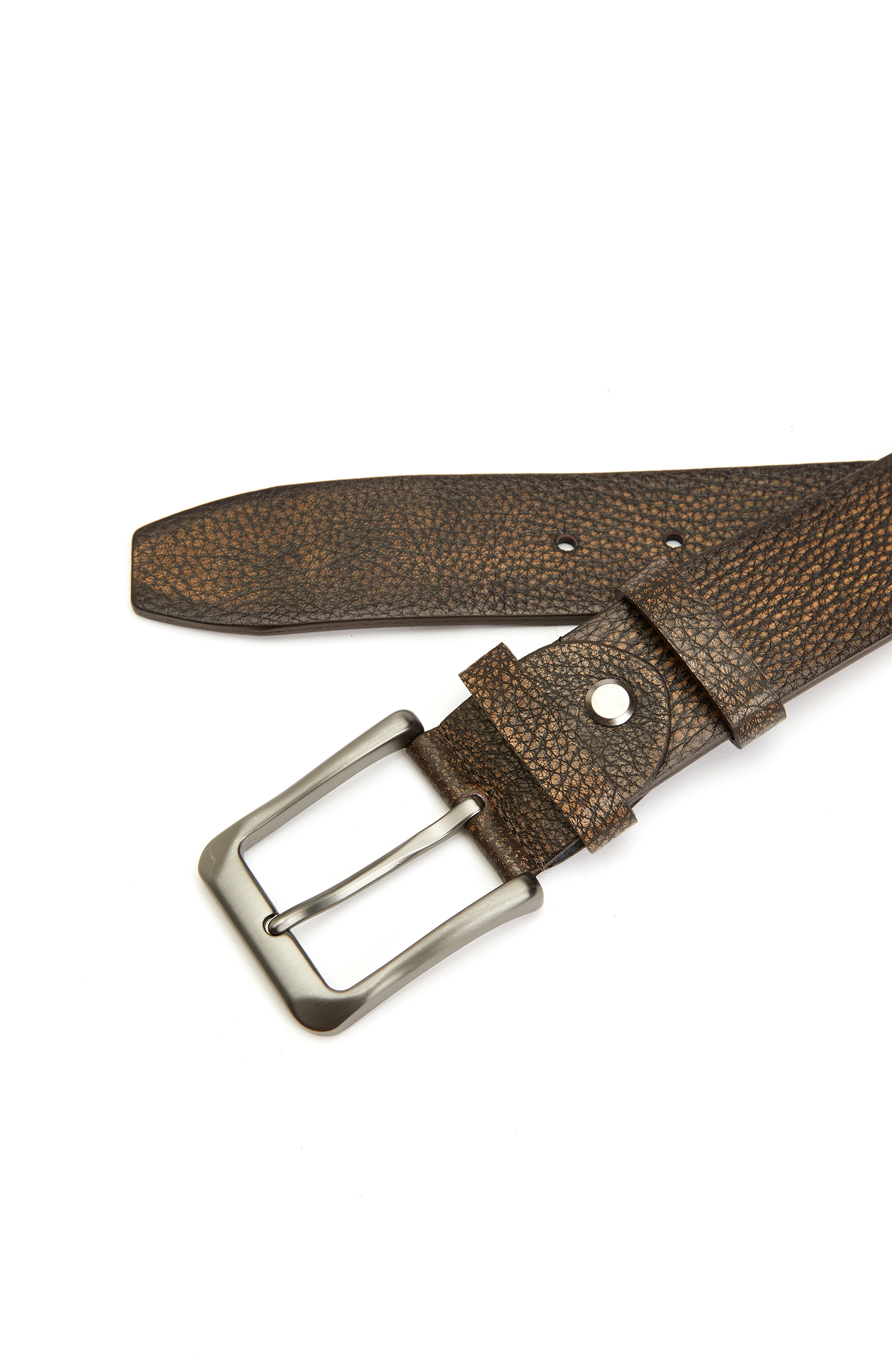 Gri Erkek Deri Kemer