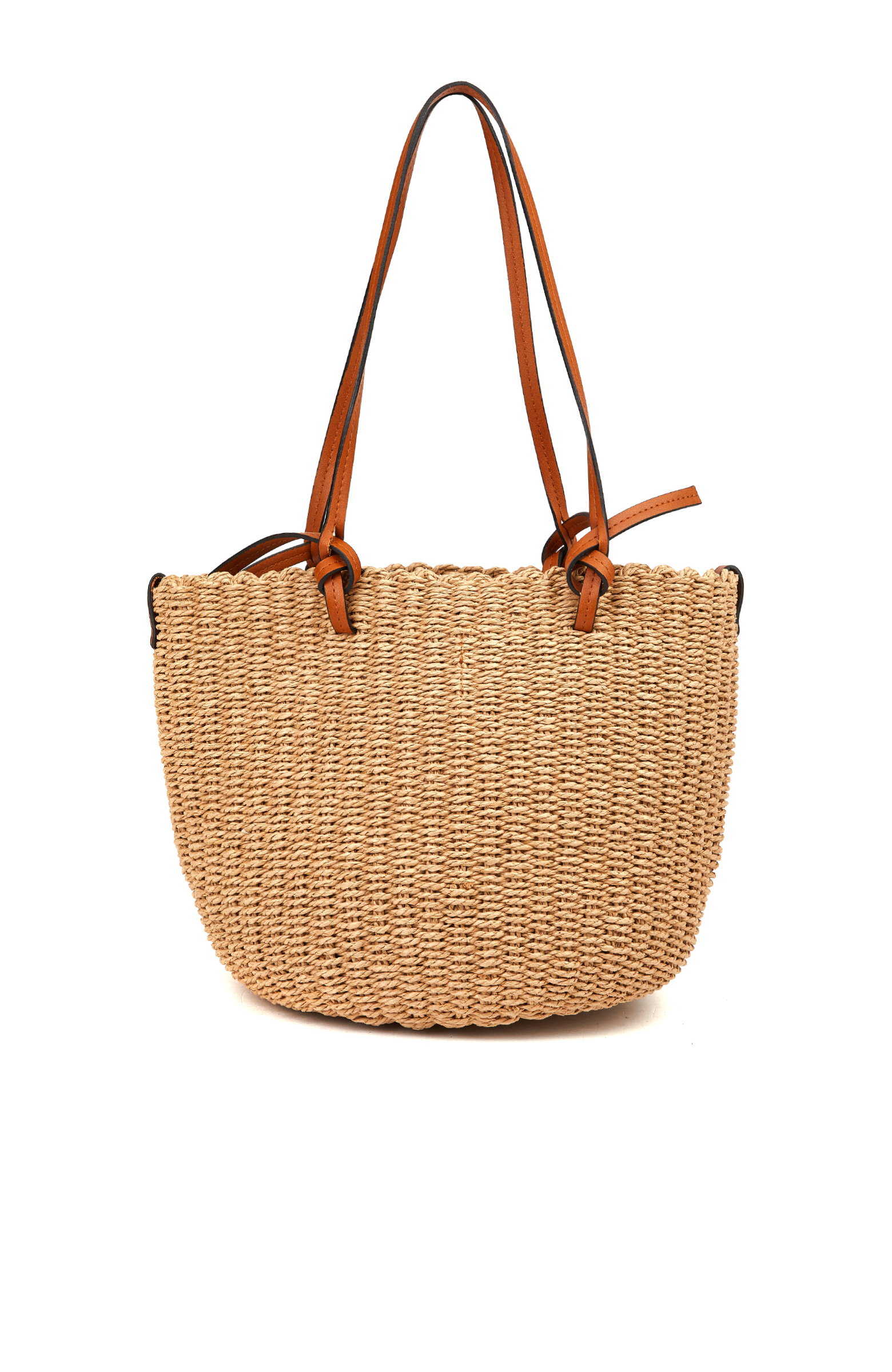 Bej Sepet Dokulu Kadın Omuz Çantası