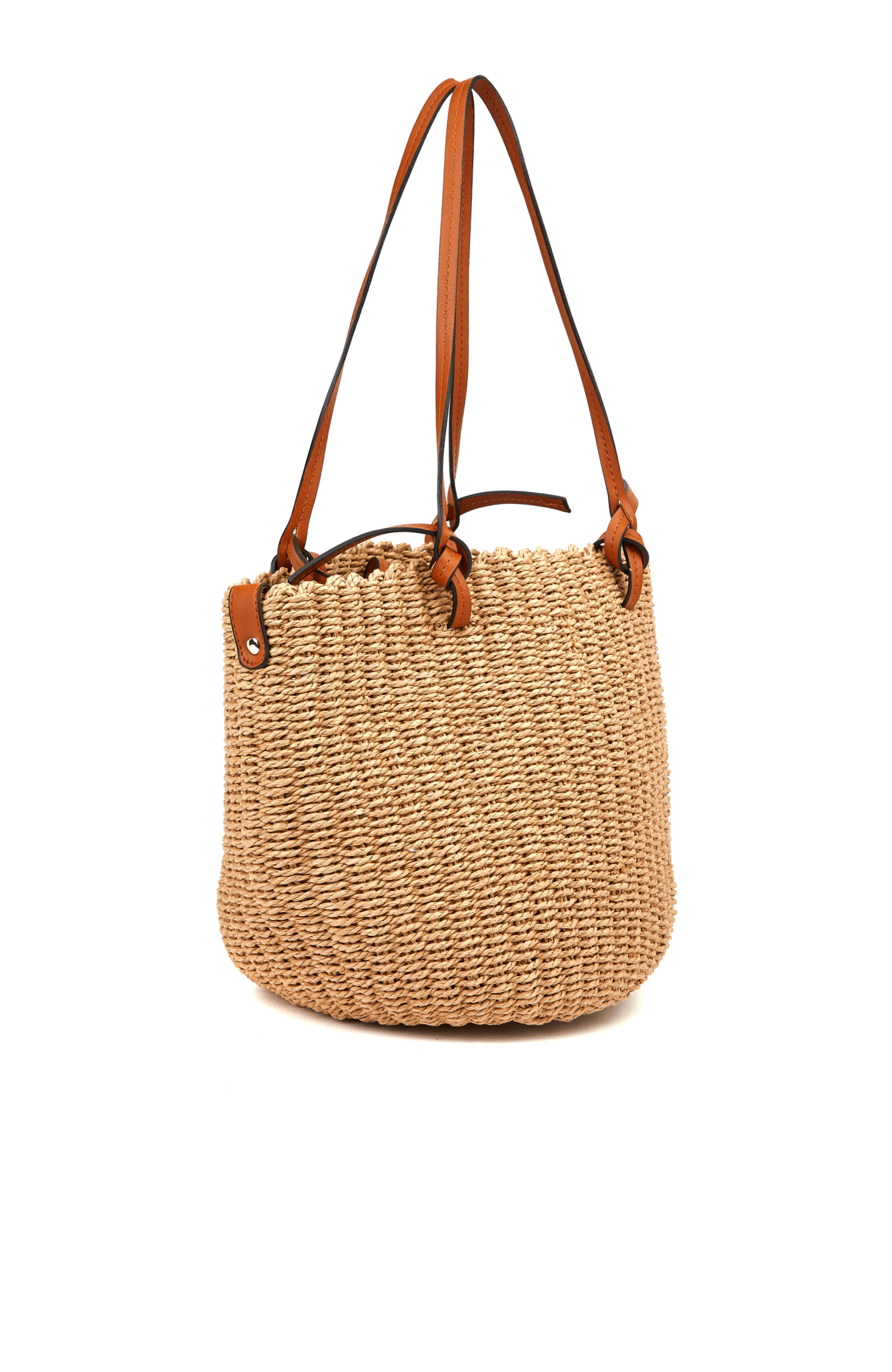 Bej Sepet Dokulu Kadın Omuz Çantası