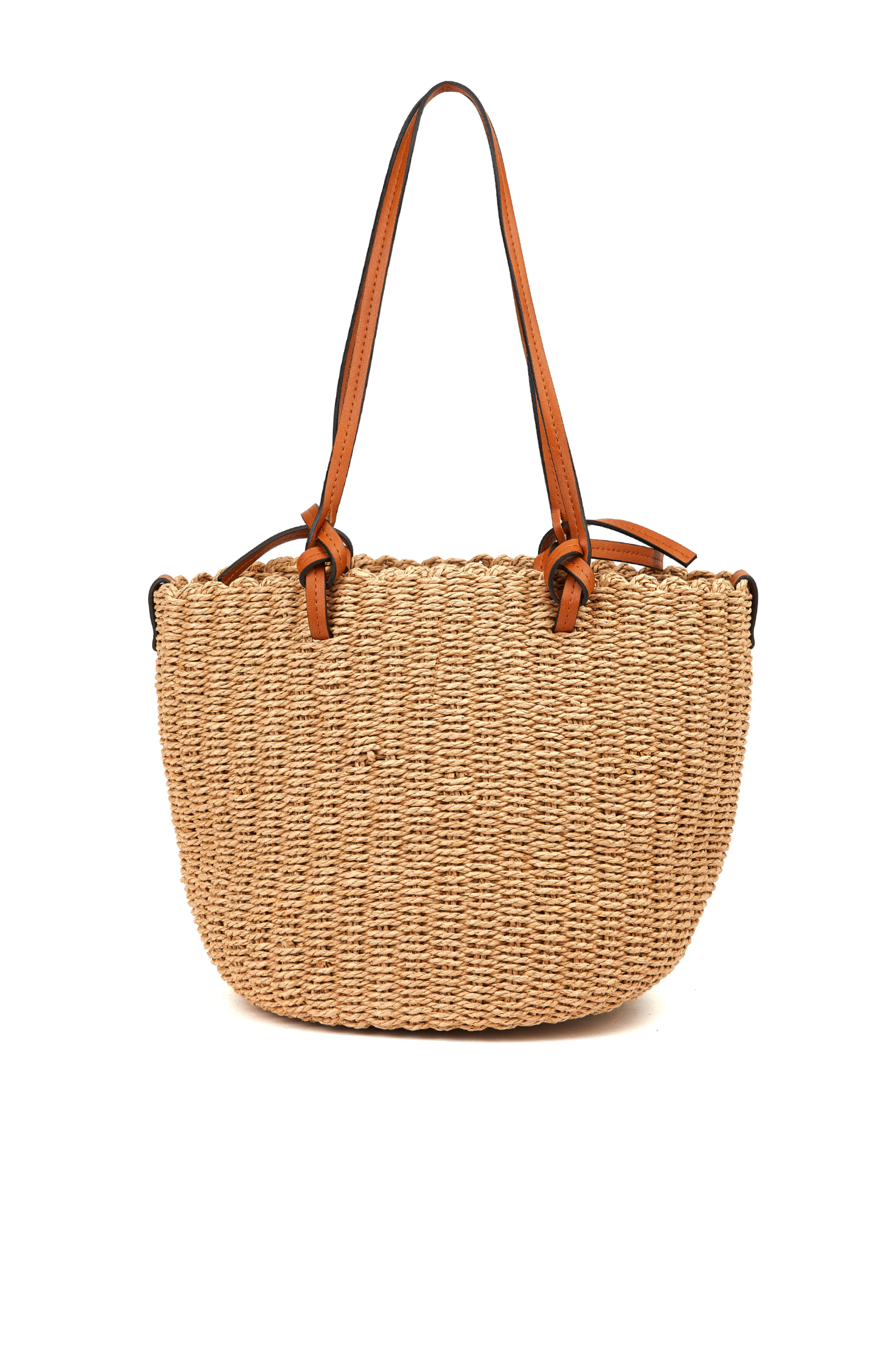 Bej Sepet Dokulu Kadın Omuz Çantası