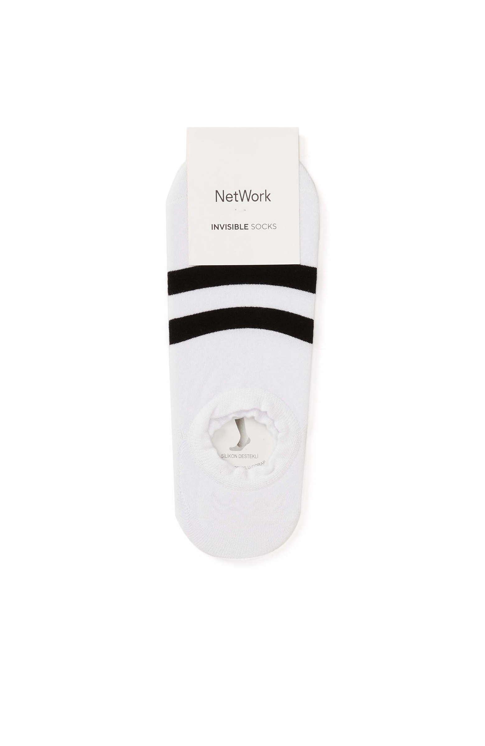 Beyaz Siyah Erkek Çorap