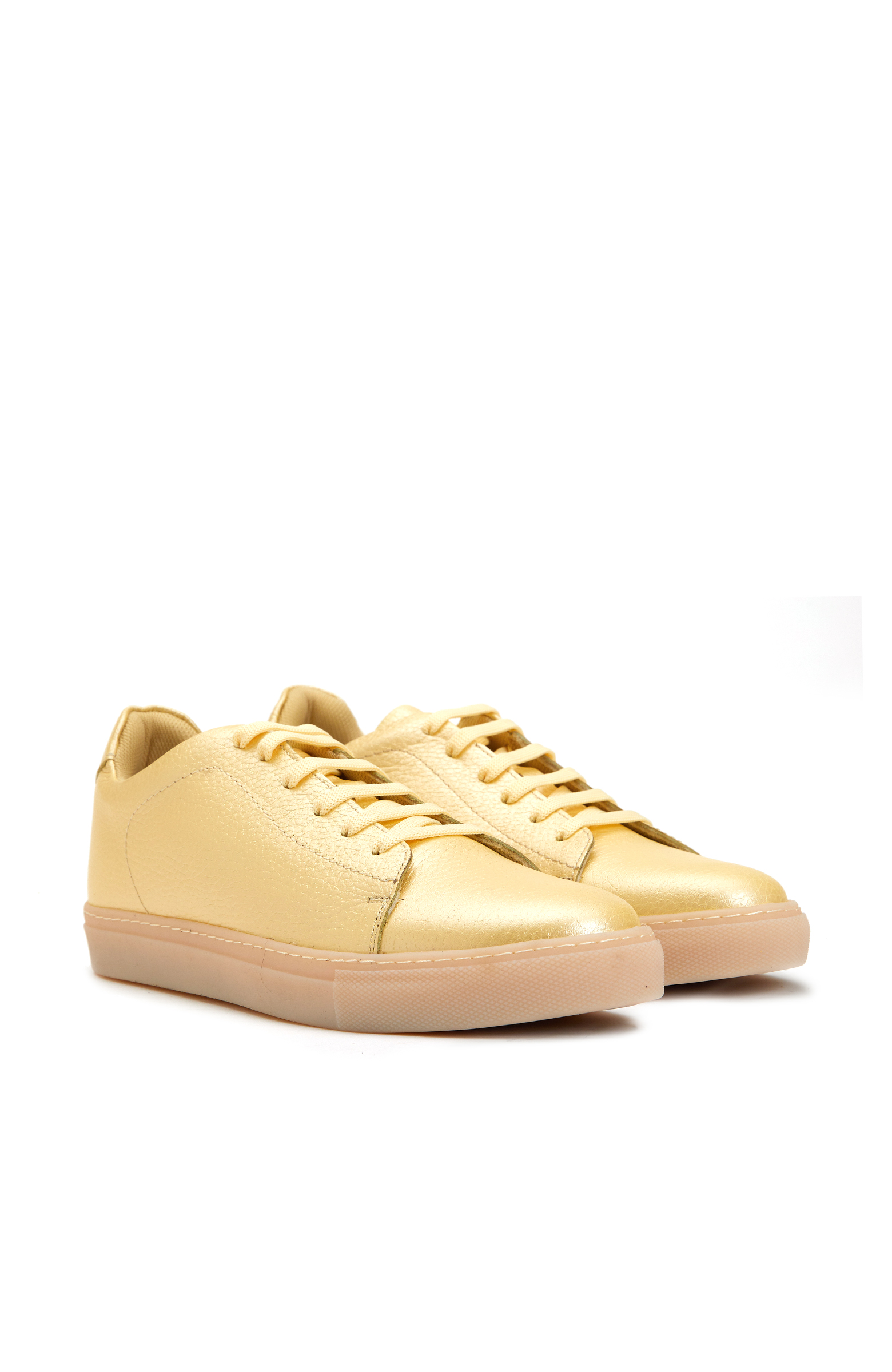 Sarı Kadın Deri Sneaker_1