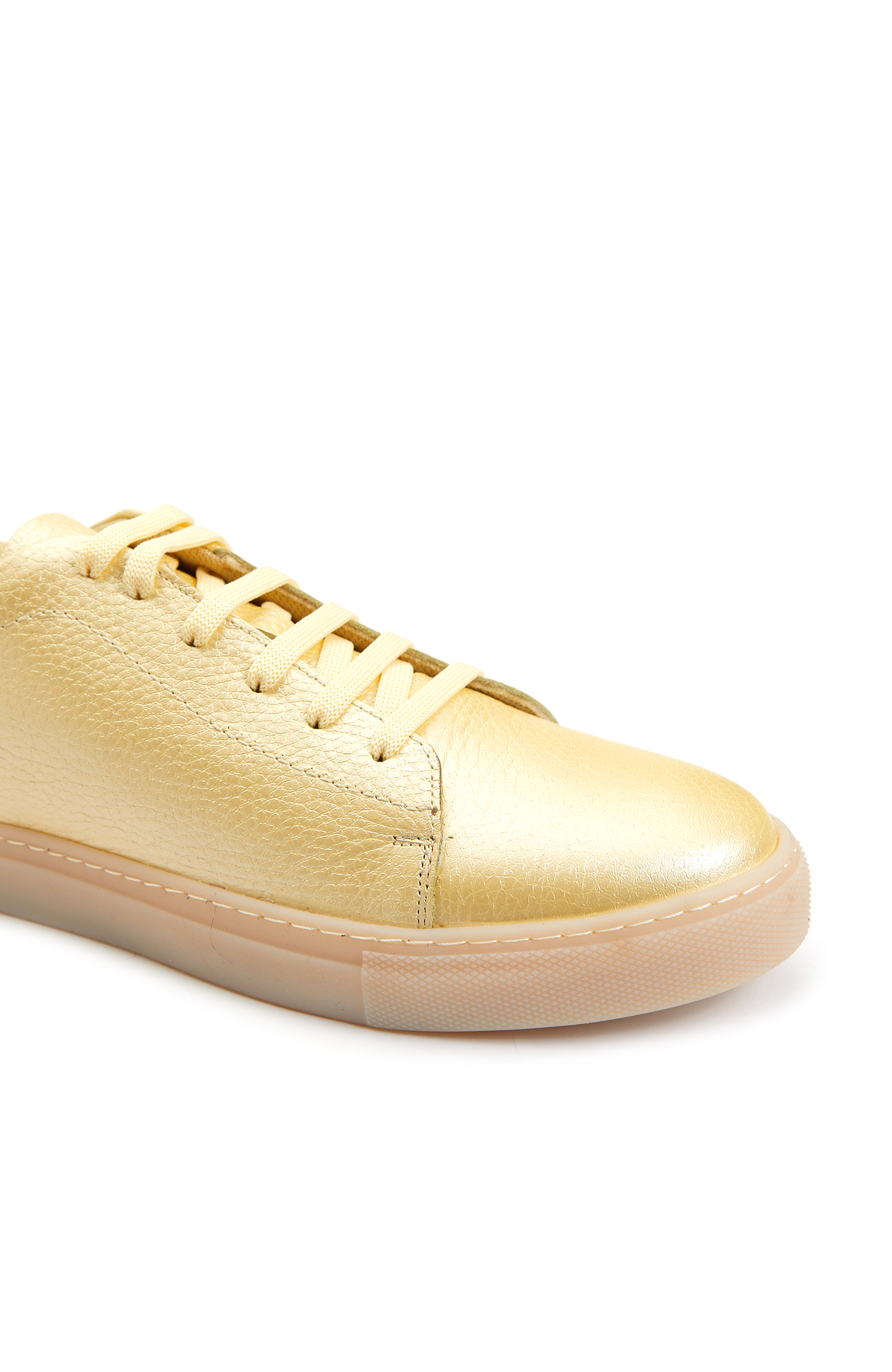 Sarı Kadın Deri Sneaker_5