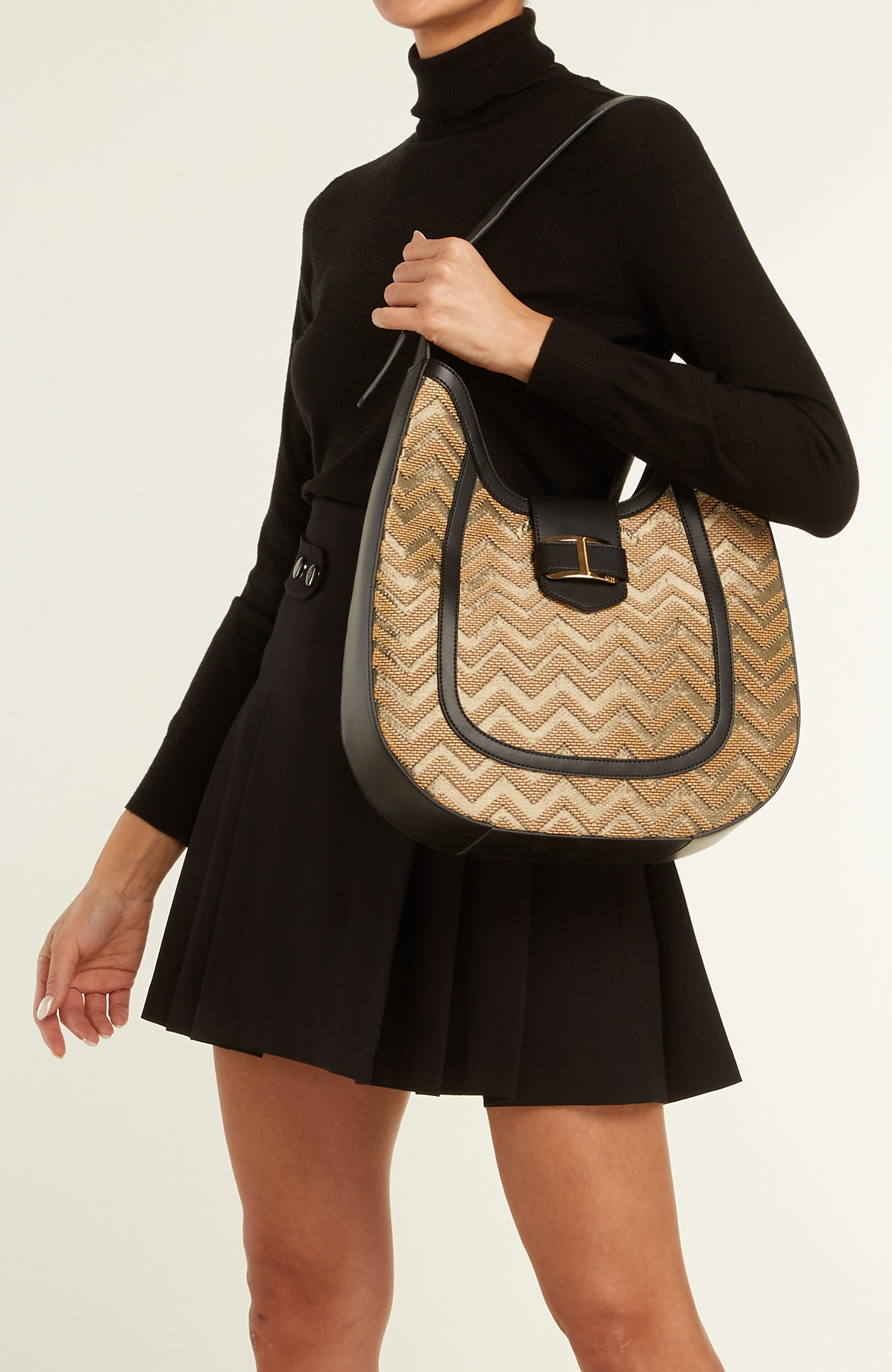 Siyah Desenli Kadın Çanta