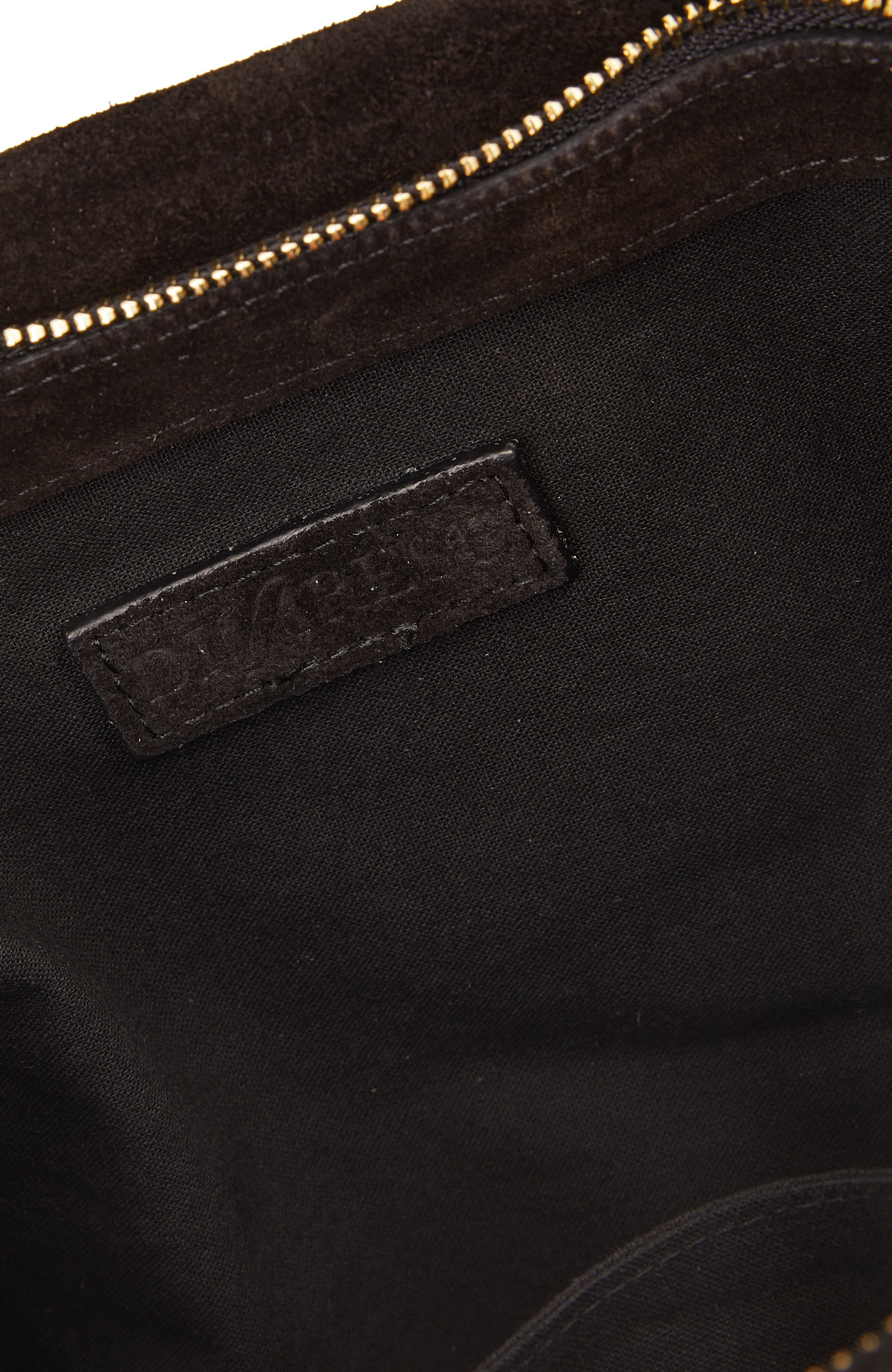 Siyah Kadın Süet El Çantası