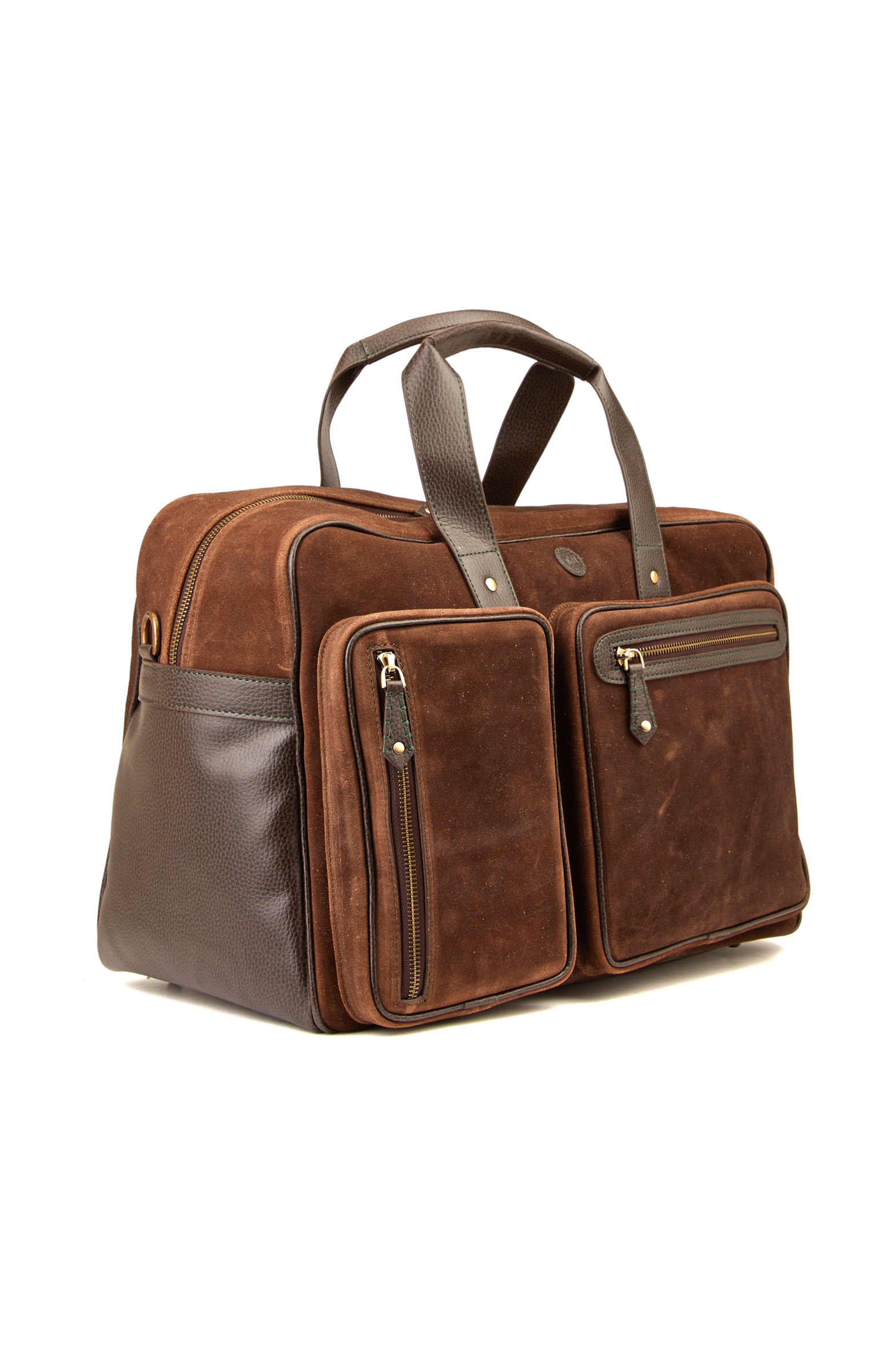 Kahverengi Erkek Süet Seyahat Çantası