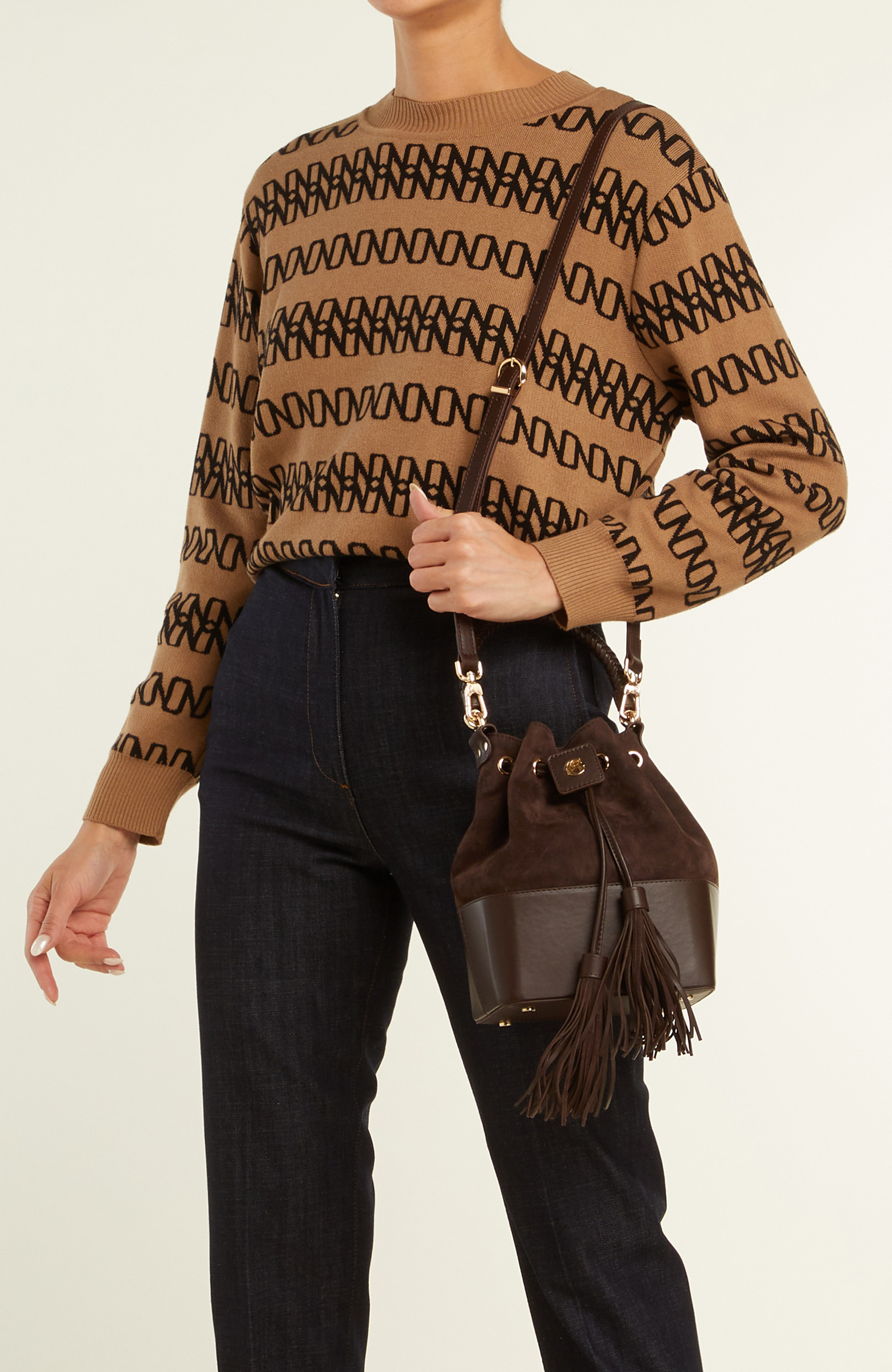 Kahverengi Kadın Süet Postacı Çantası