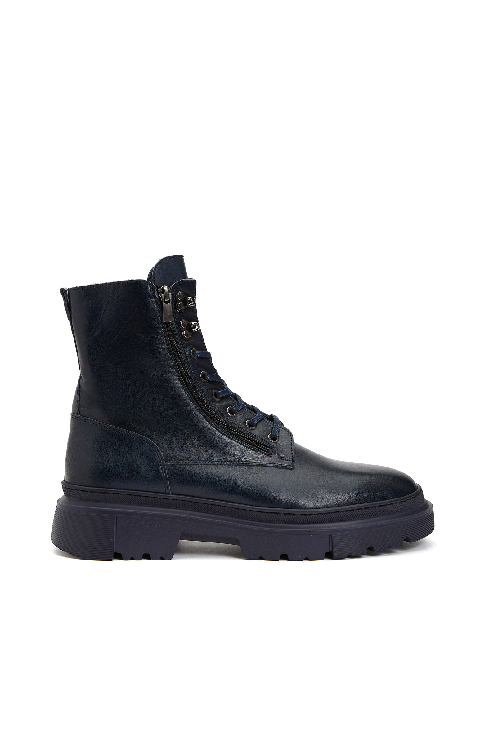 Lacivert Erkek Deri Bot