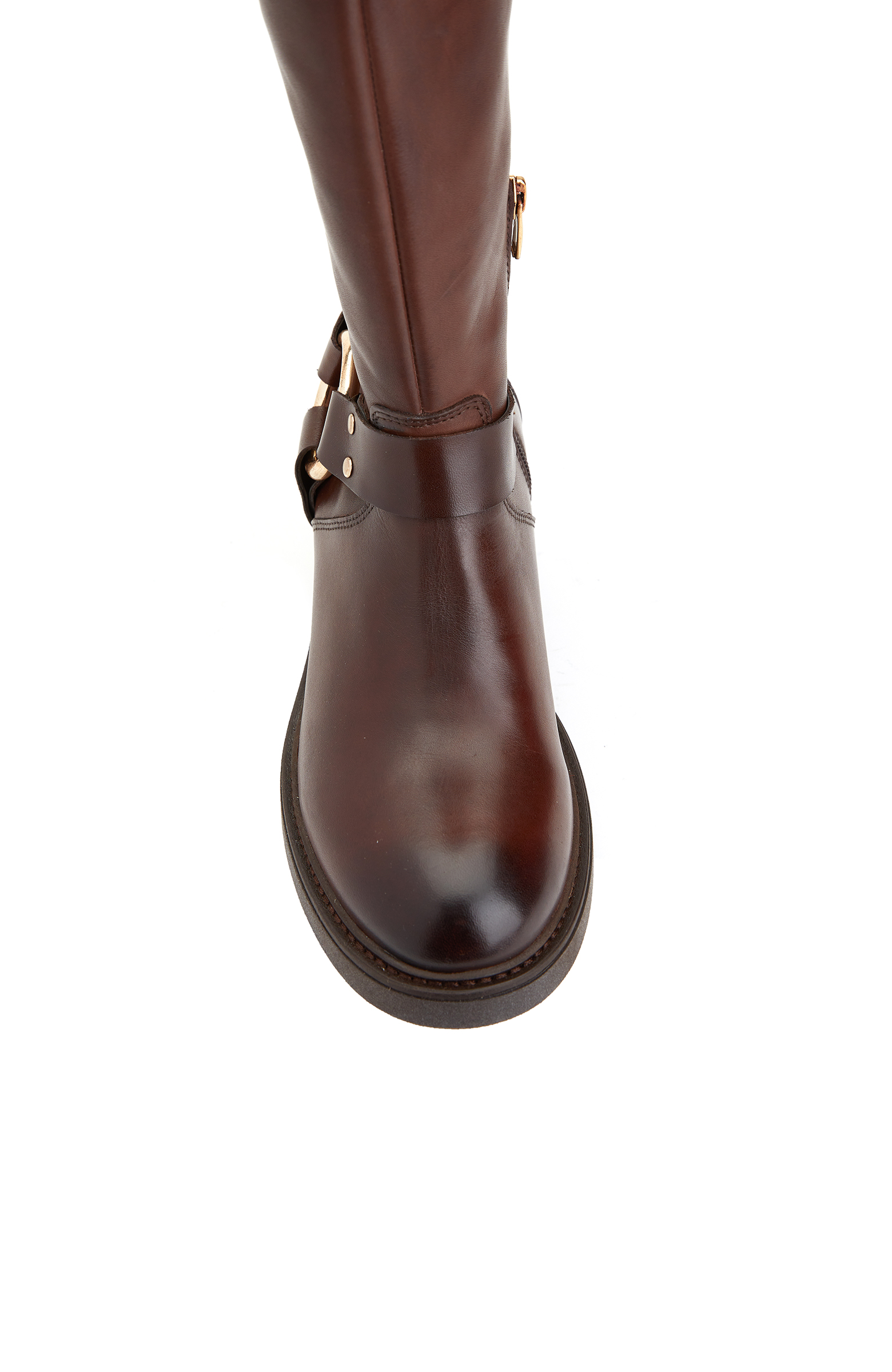 Kahverengi Kadın Deri Bot