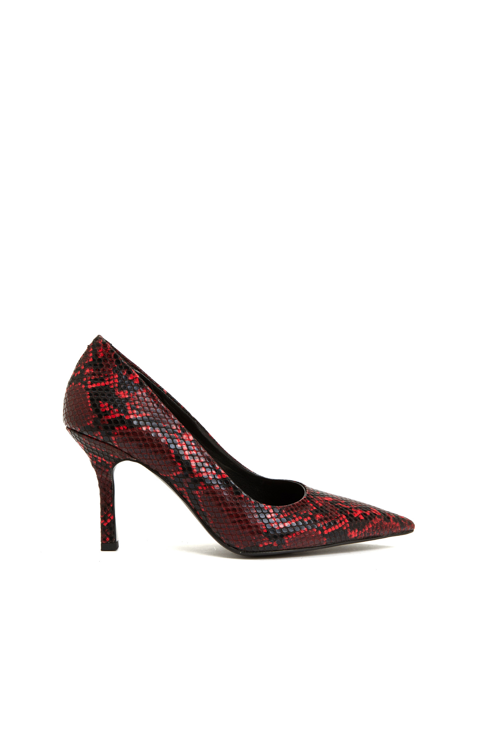 Kırmızı Kadın Deri Stiletto