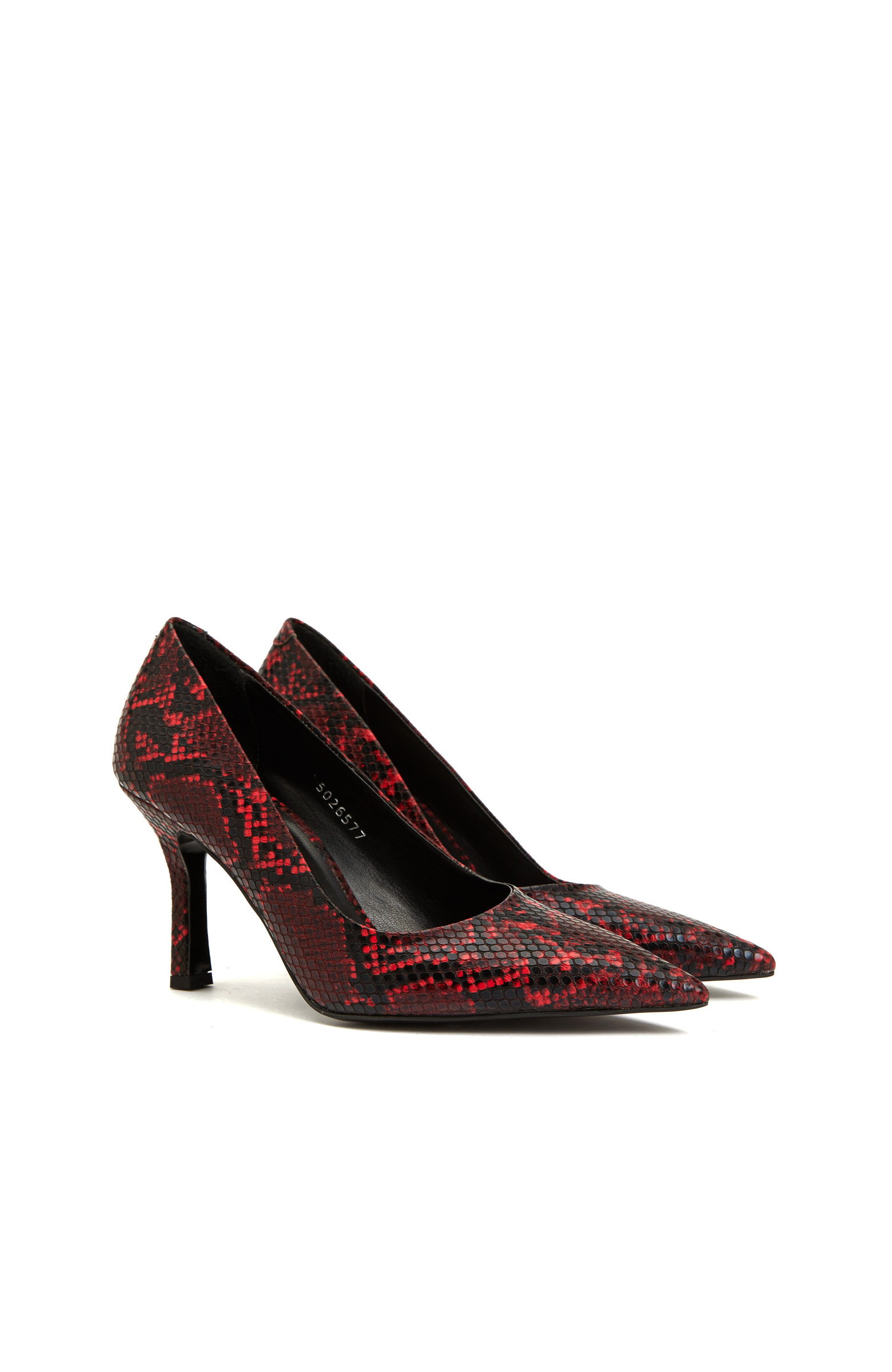 Kırmızı Kadın Deri Stiletto