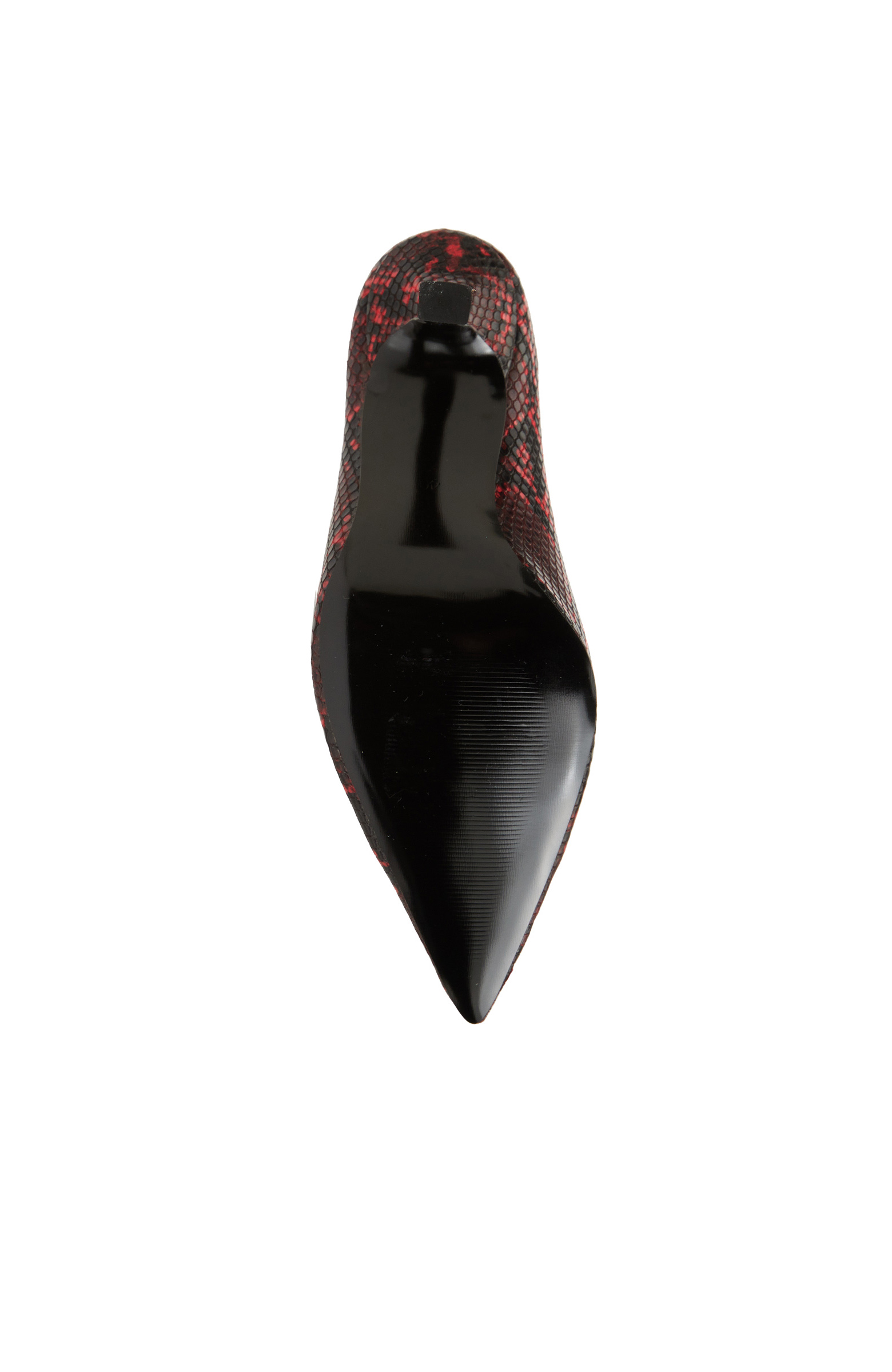 Kırmızı Kadın Deri Stiletto
