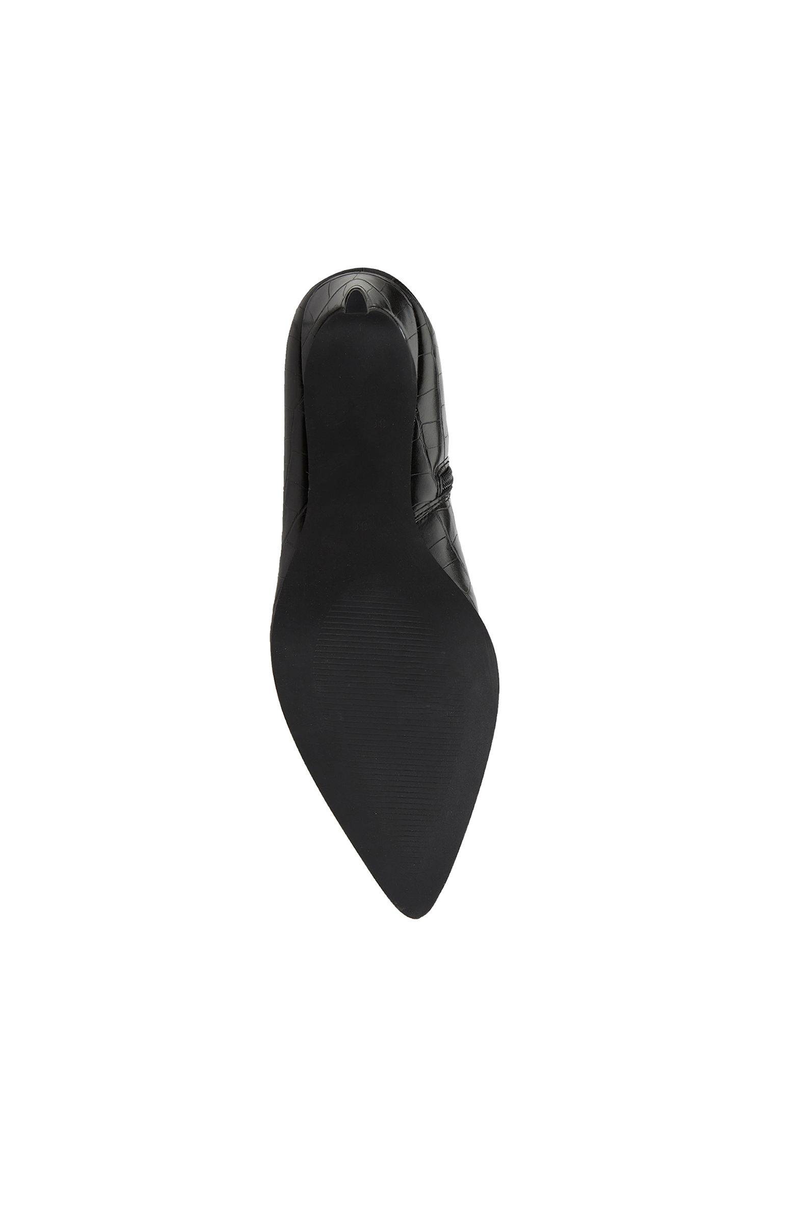 Siyah Krokodil Dokulu Kadın Çizme