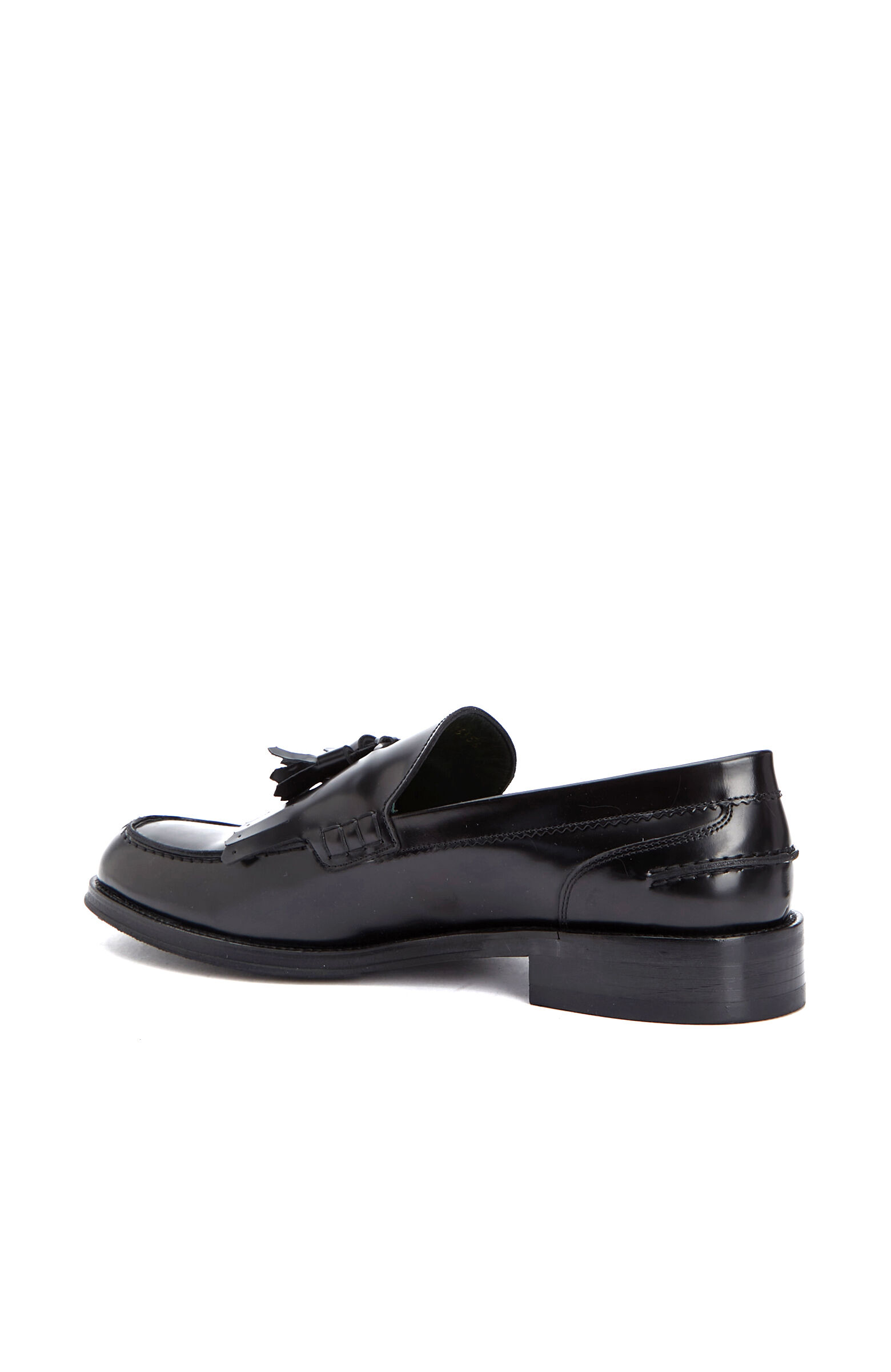 Bordo Püskül Detaylı Erkek Deri Loafer