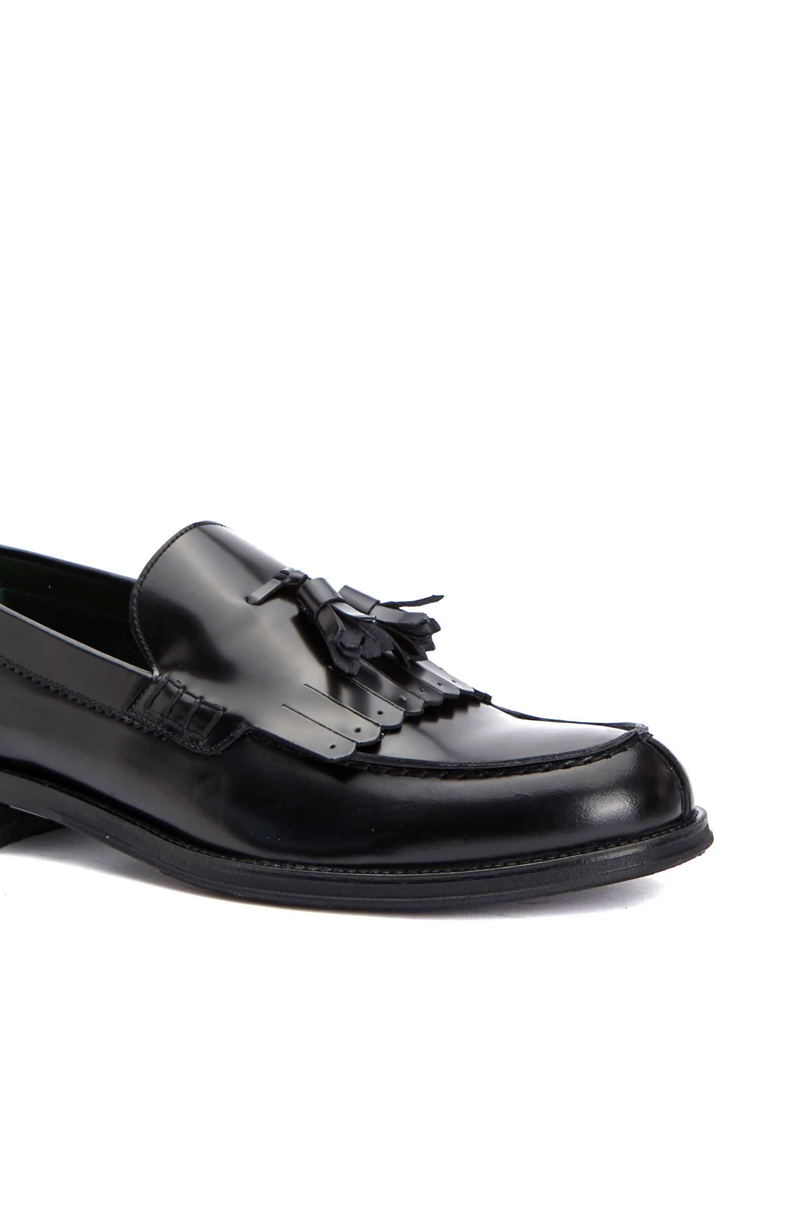 Bordo Püskül Detaylı Erkek Deri Loafer