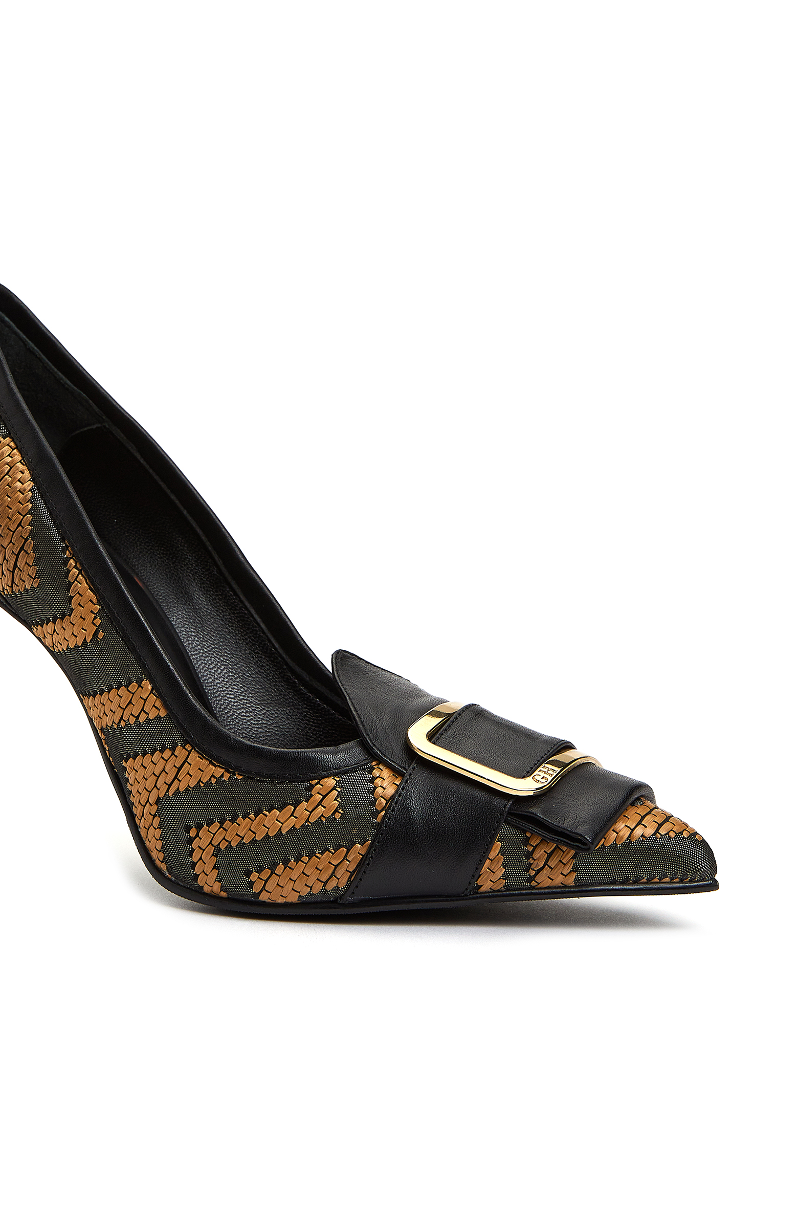 Siyah Bej Kadın Stiletto