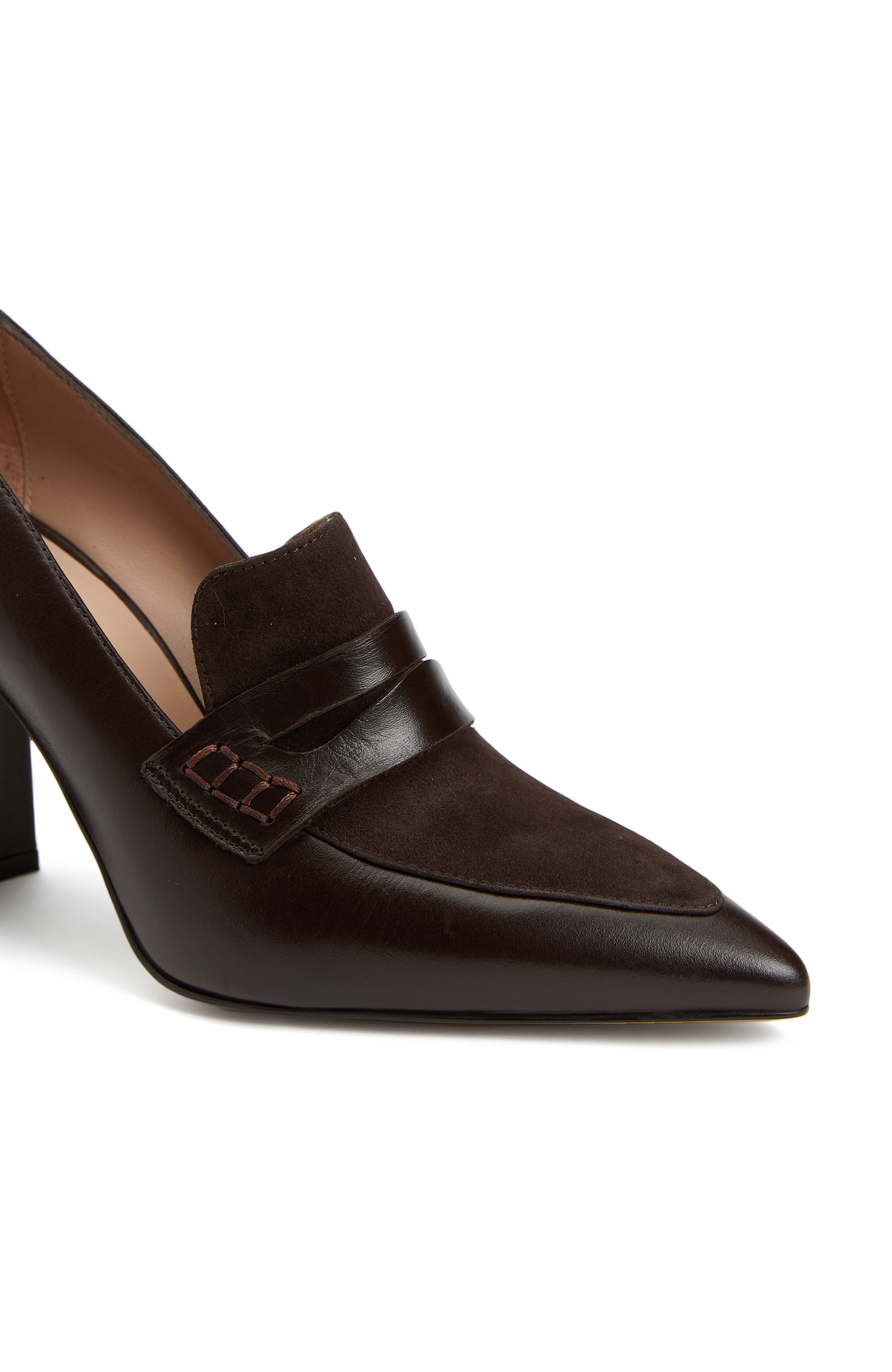 Kahverengi Kadın Deri Stiletto