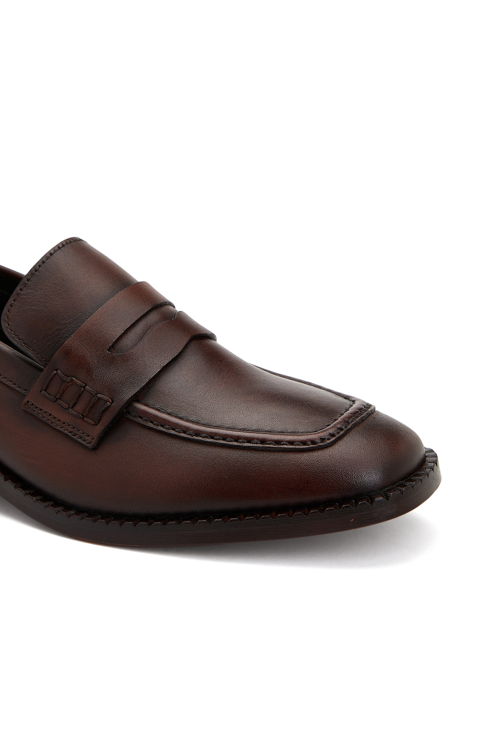 Kahverengi Kadın Deri Loafer