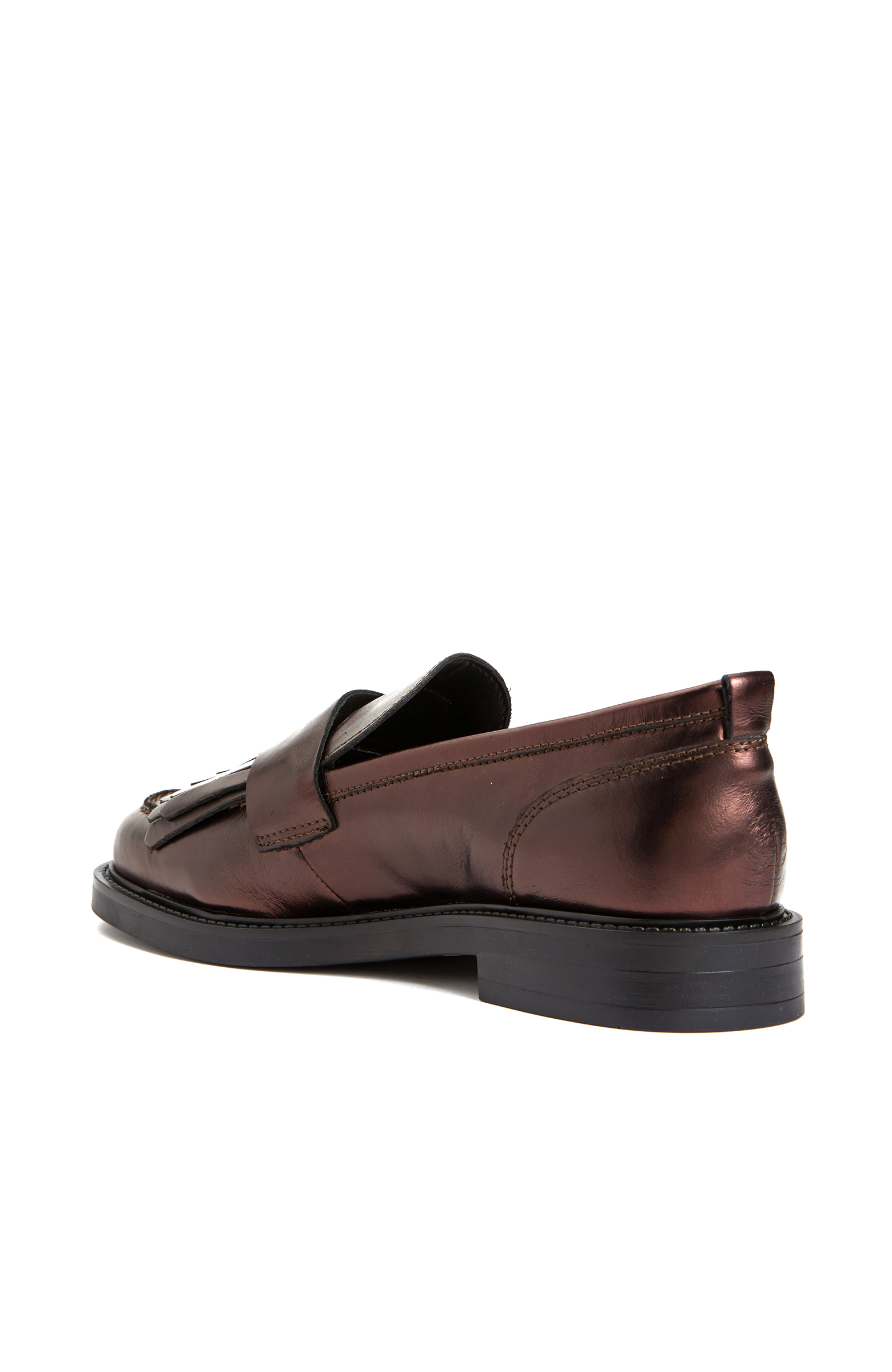 Bordo Kadın Deri Loafer