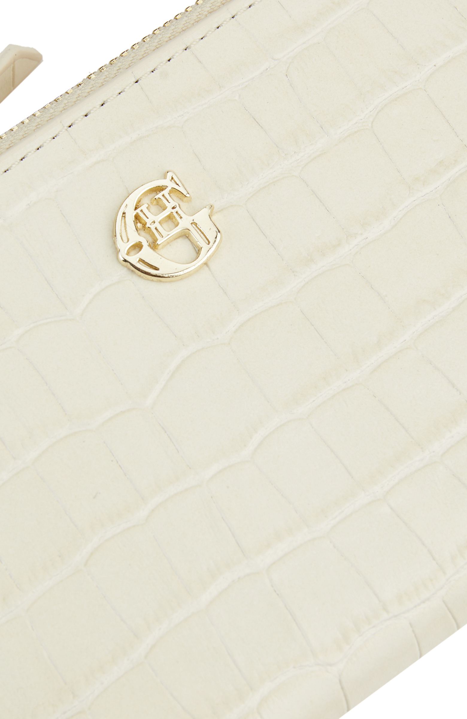 Bej Krokodil Desenli Kadın Cüzdan