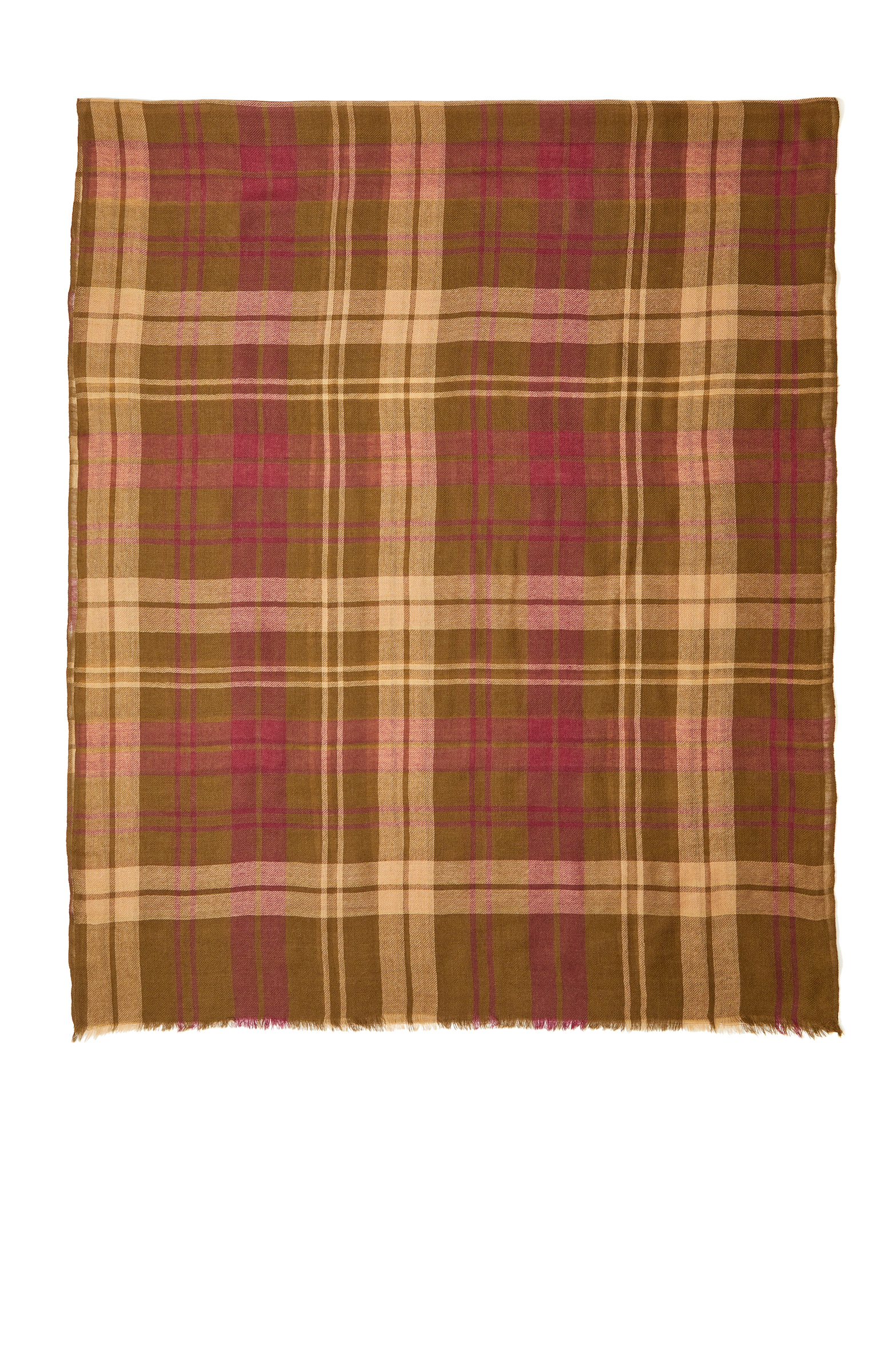 Renkli Ekoseli Kadın Yün Şal