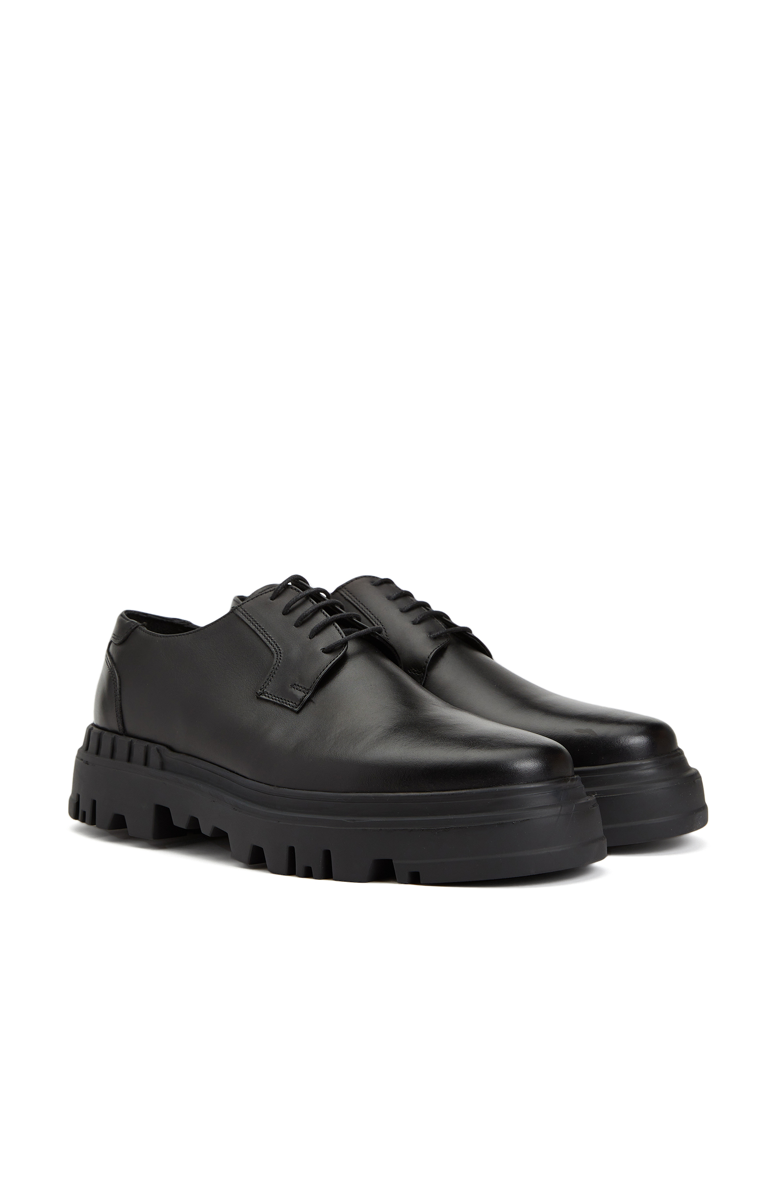 Black Lace-up Men's Leather Shoes