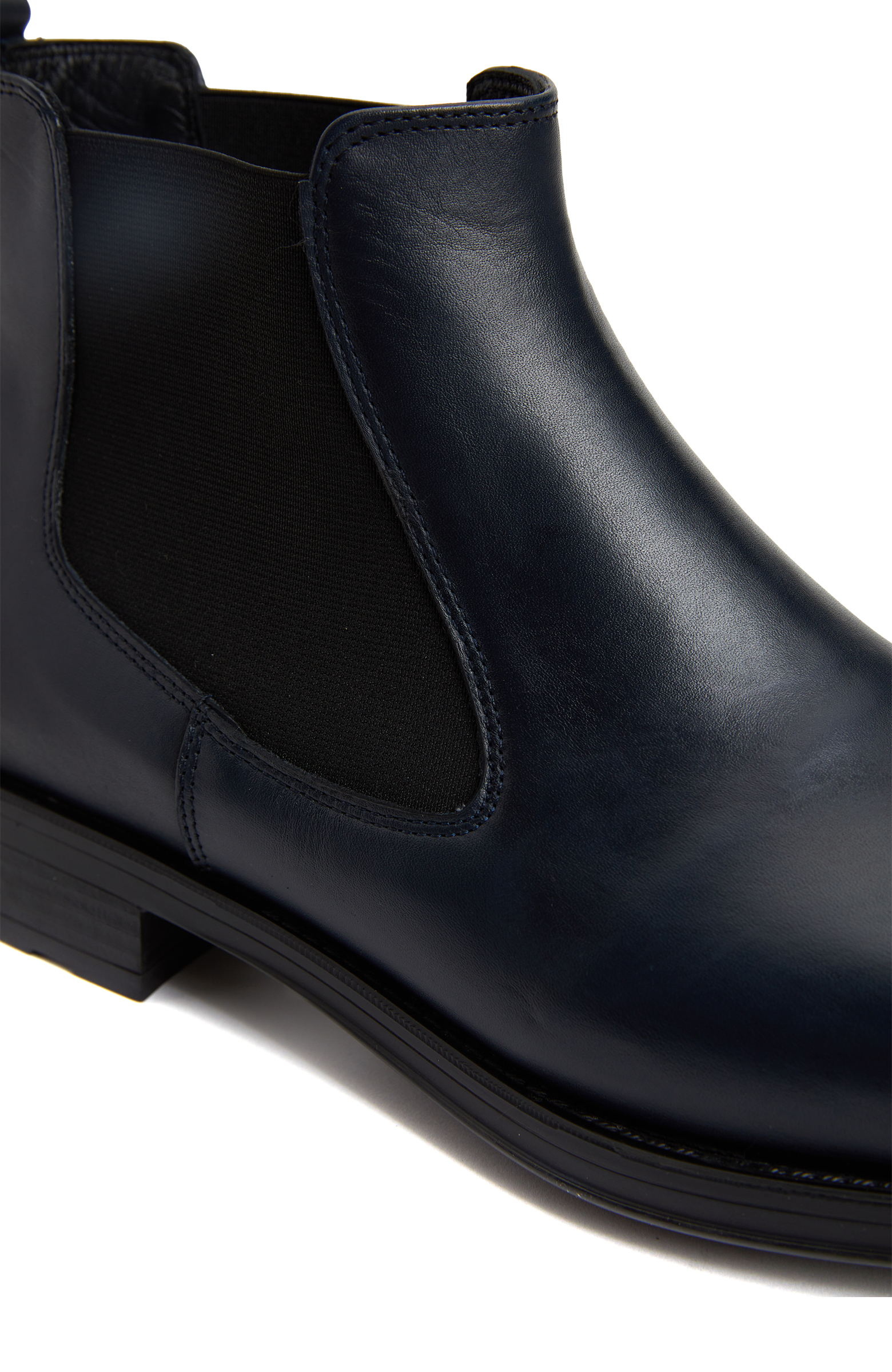 Lacivert Erkek Deri Bot