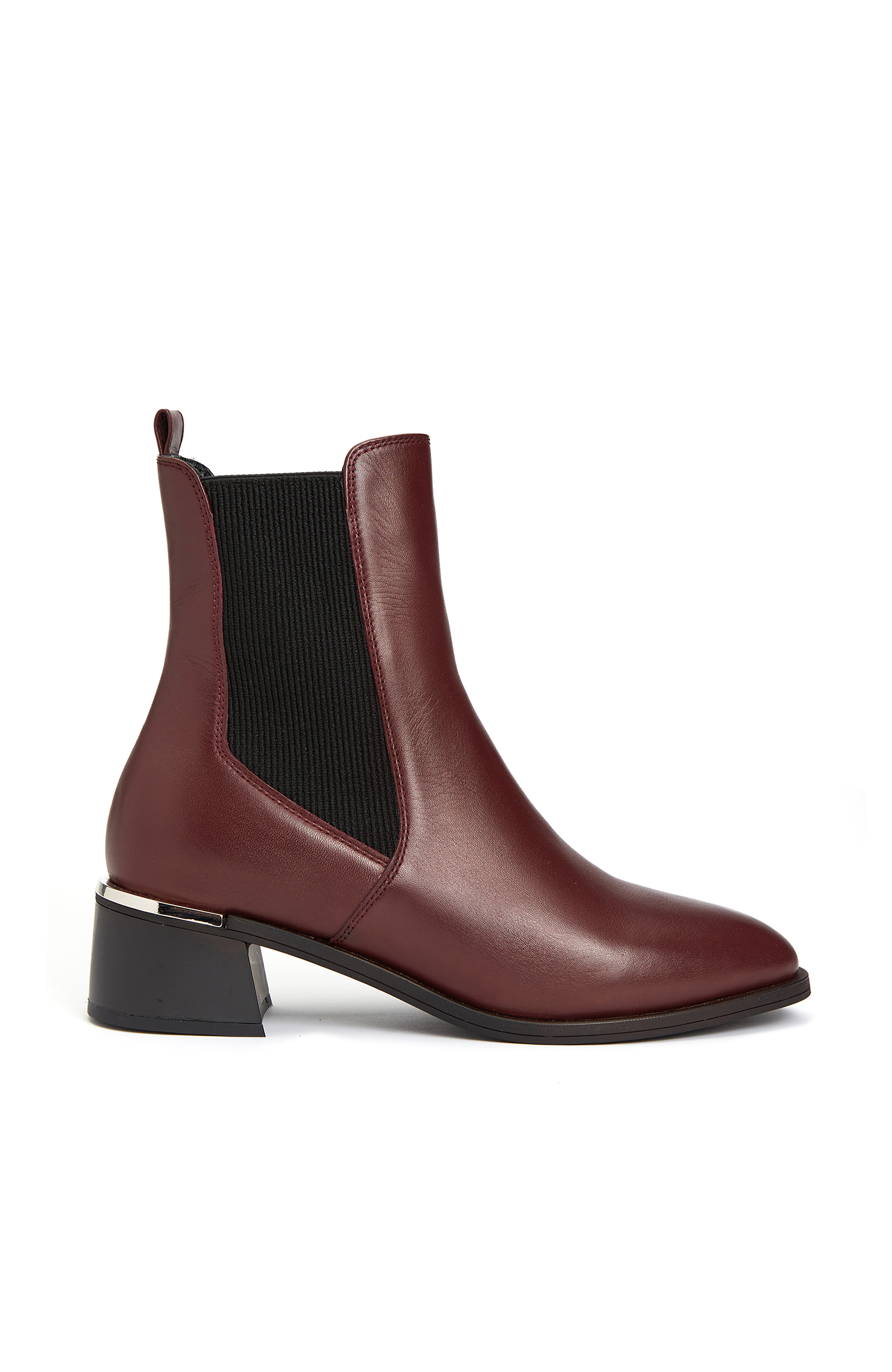 Bordo Kadın Deri Bot