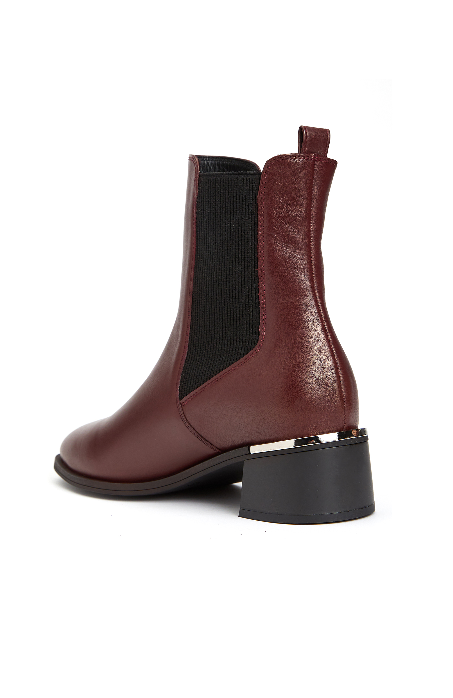 Bordo Kadın Deri Bot