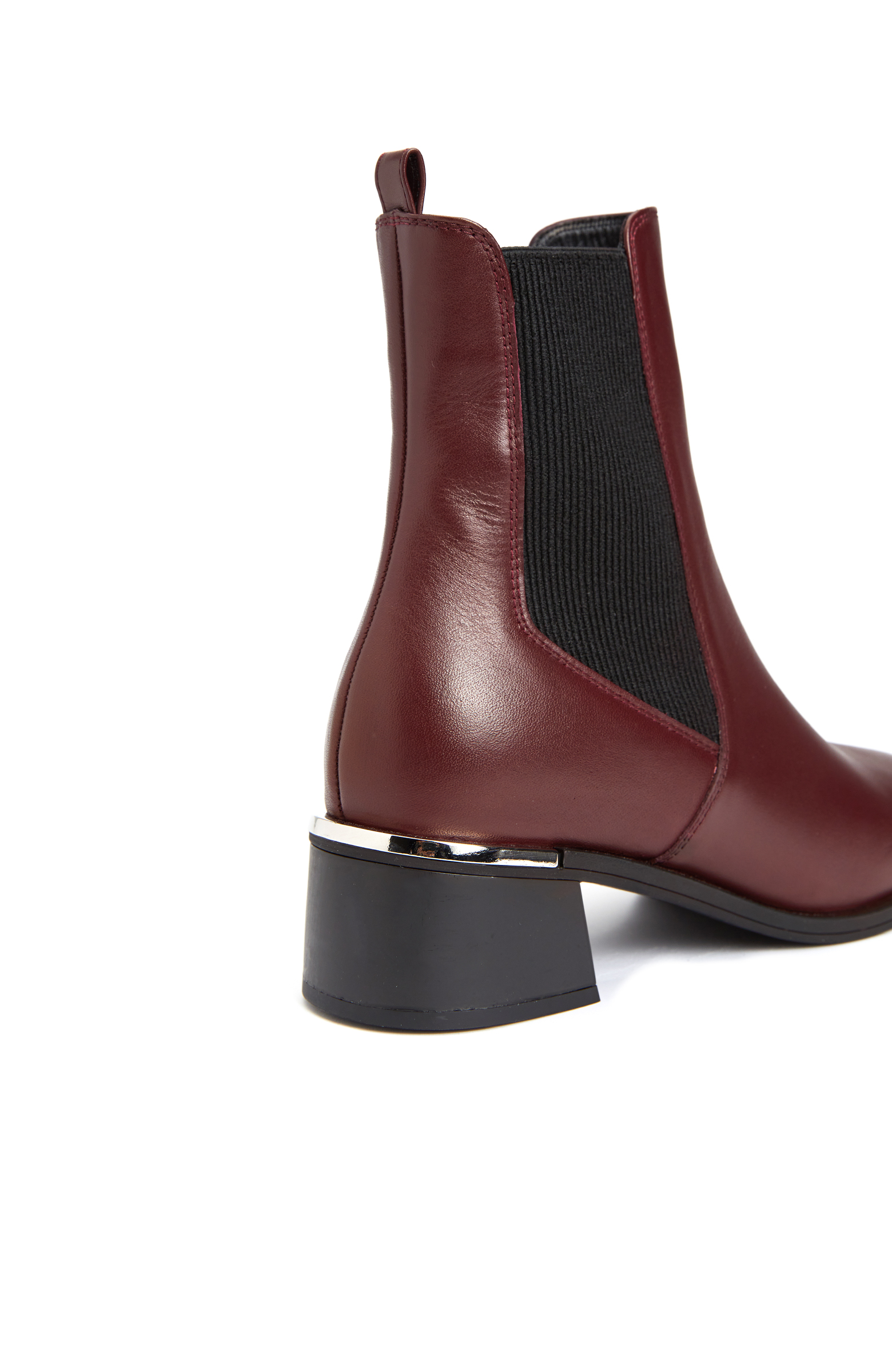 Bordo Kadın Deri Bot