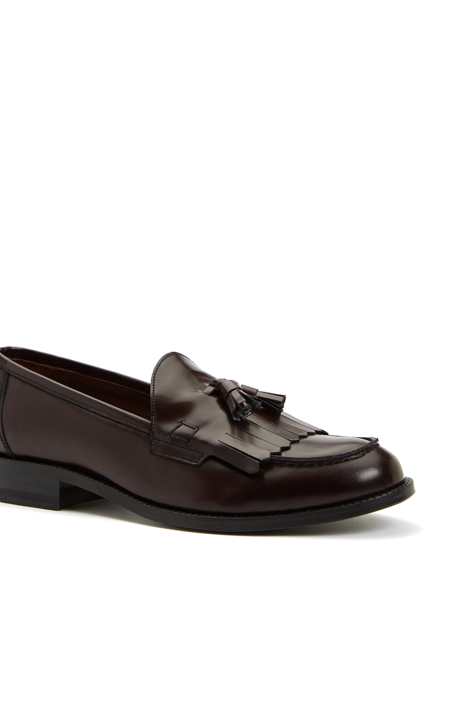 Bordo Kadın Deri Loafer