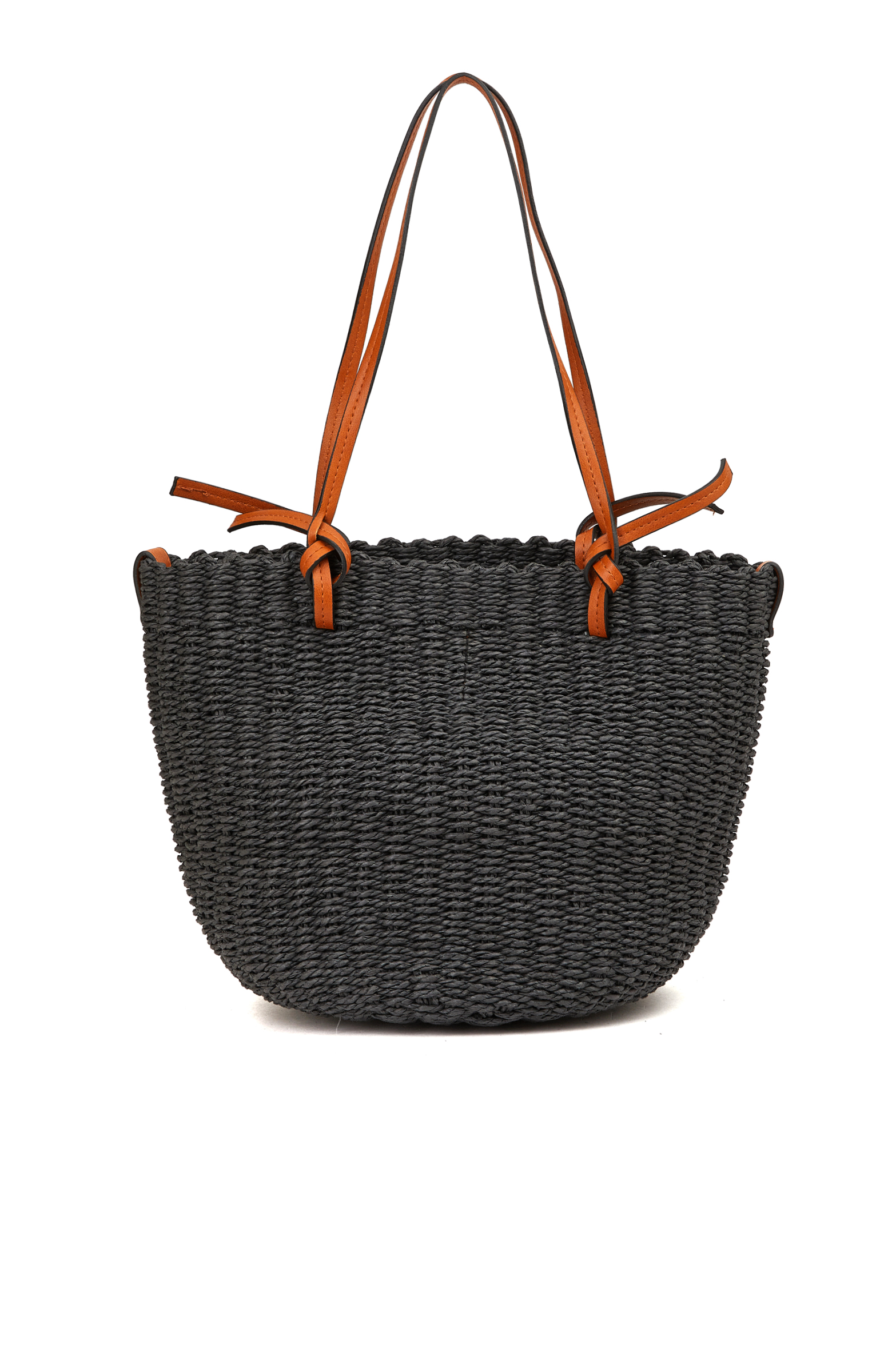 Siyah Sepet Dokulu Kadın Omuz Çantası