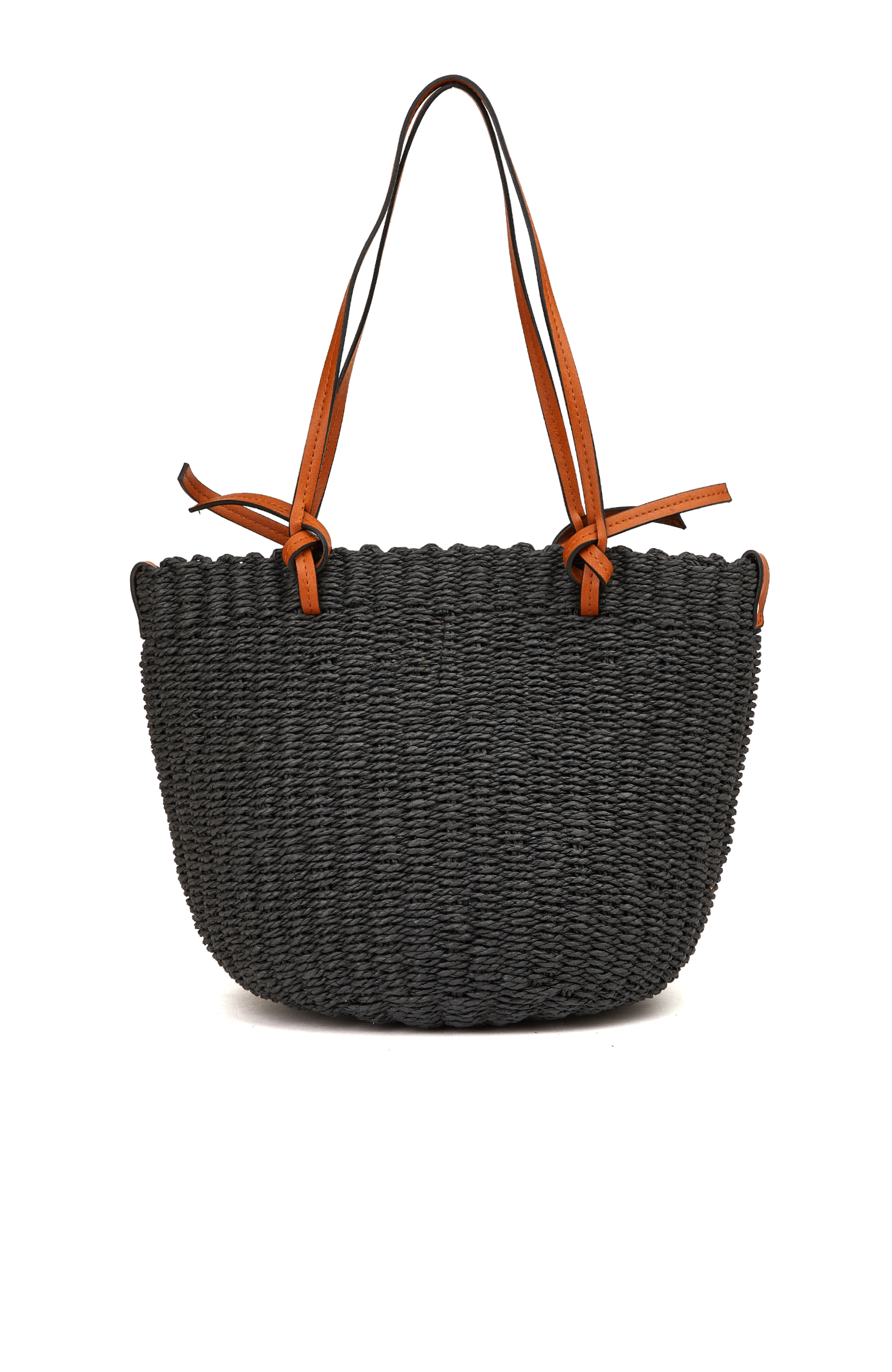 Siyah Sepet Dokulu Kadın Omuz Çantası