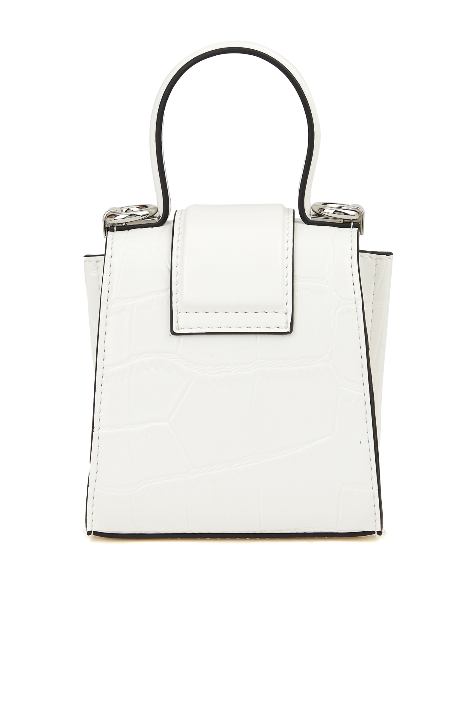 Beyaz Kroko Kadın Postacı Çanta