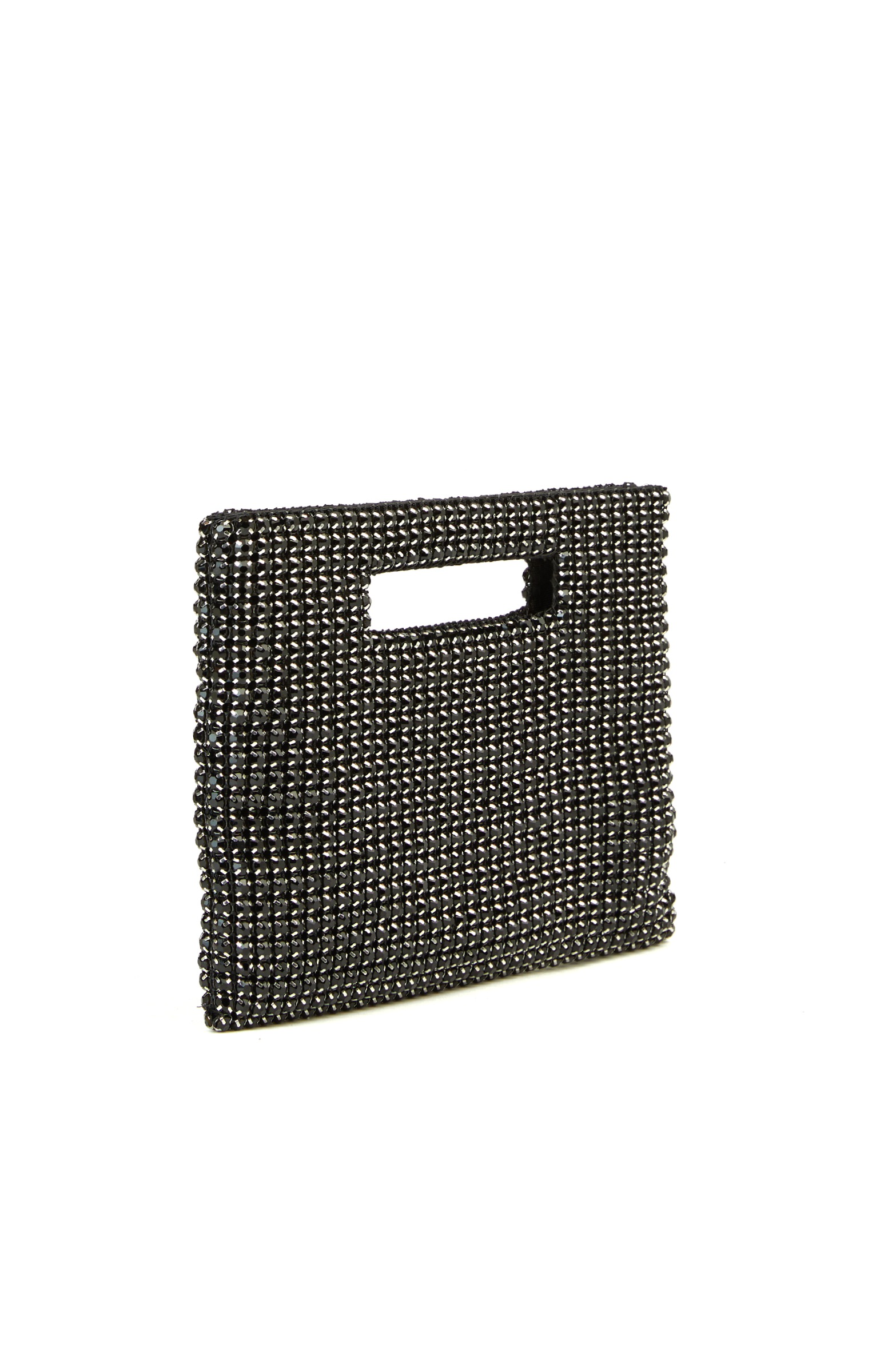 Siyah Cam Taşlı Kadın Abiye Çanta