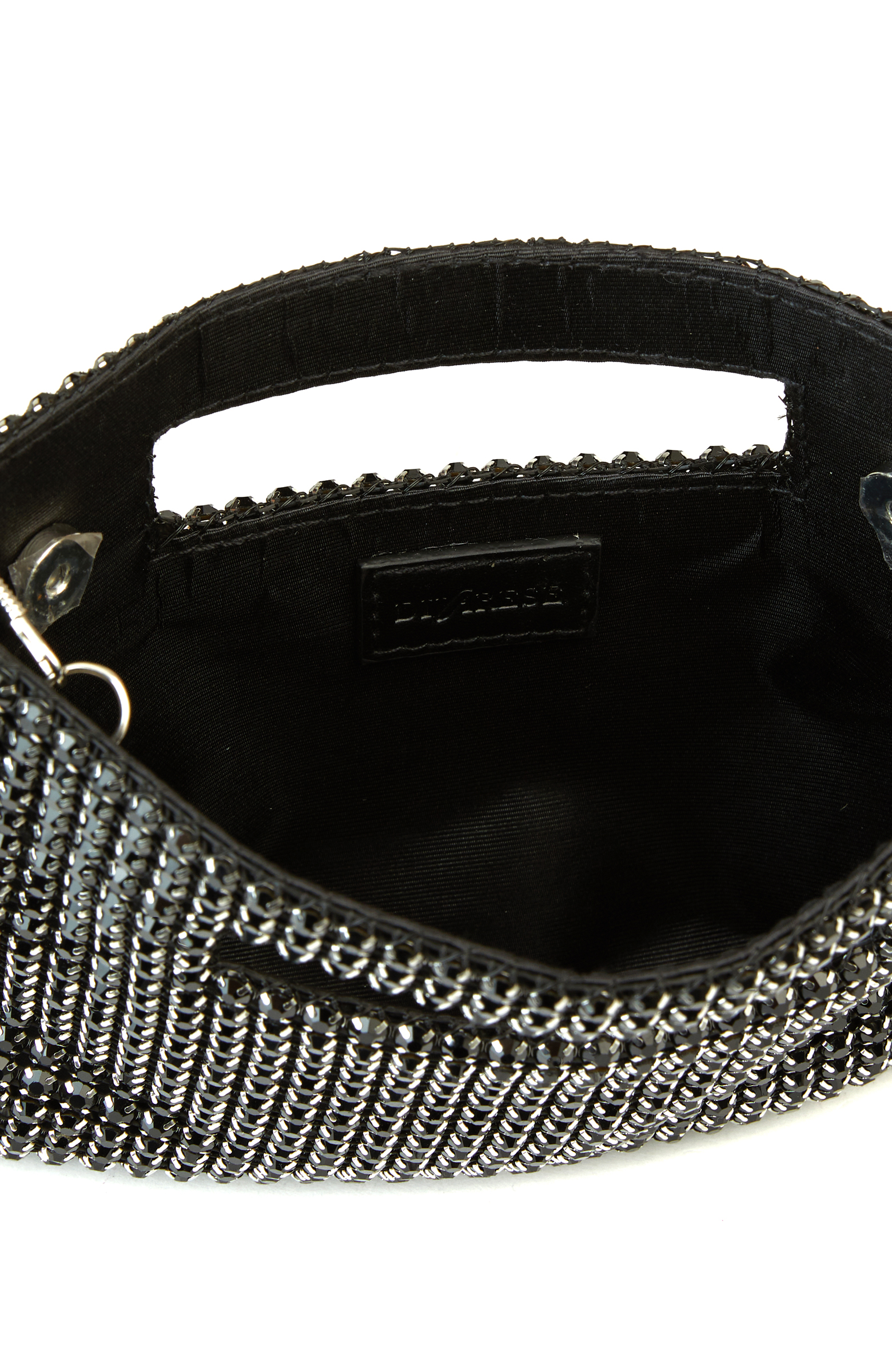 Siyah Cam Taşlı Kadın Abiye Çanta