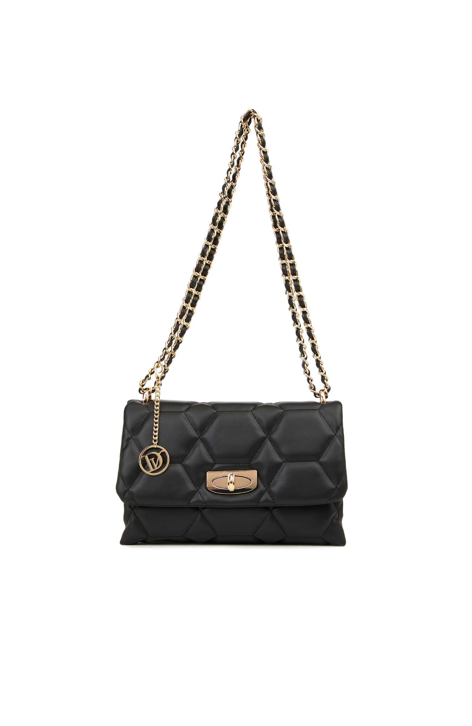 Siyah Kapitoneli Kadın Omuz Çantası