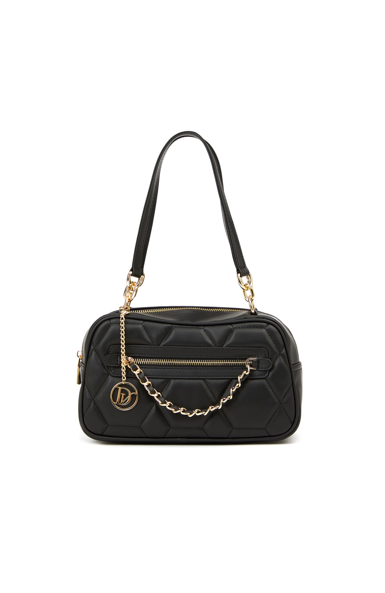 Siyah Kapitoneli Kadın Omuz Çantası