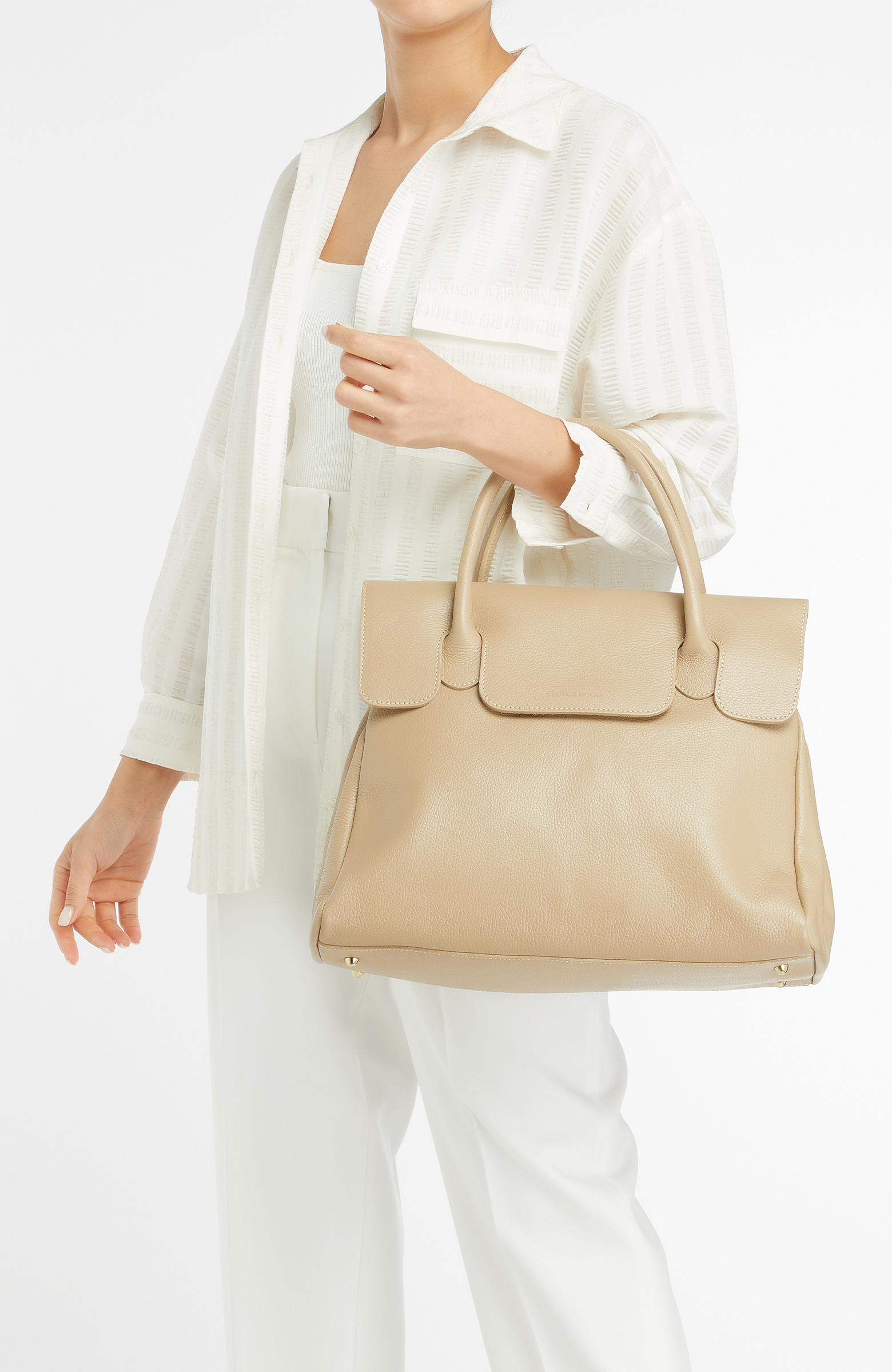 Bej Kadın Deri Çanta