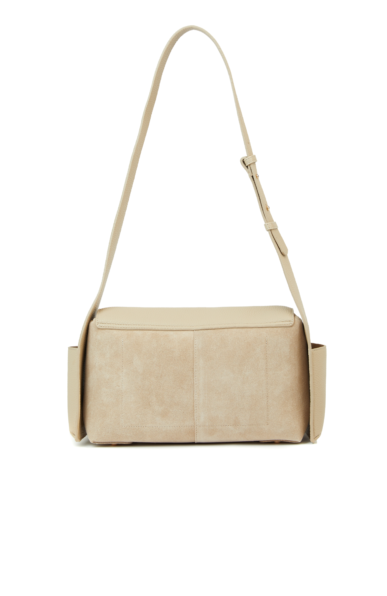 Bej Kadın Deri Postacı Çantası