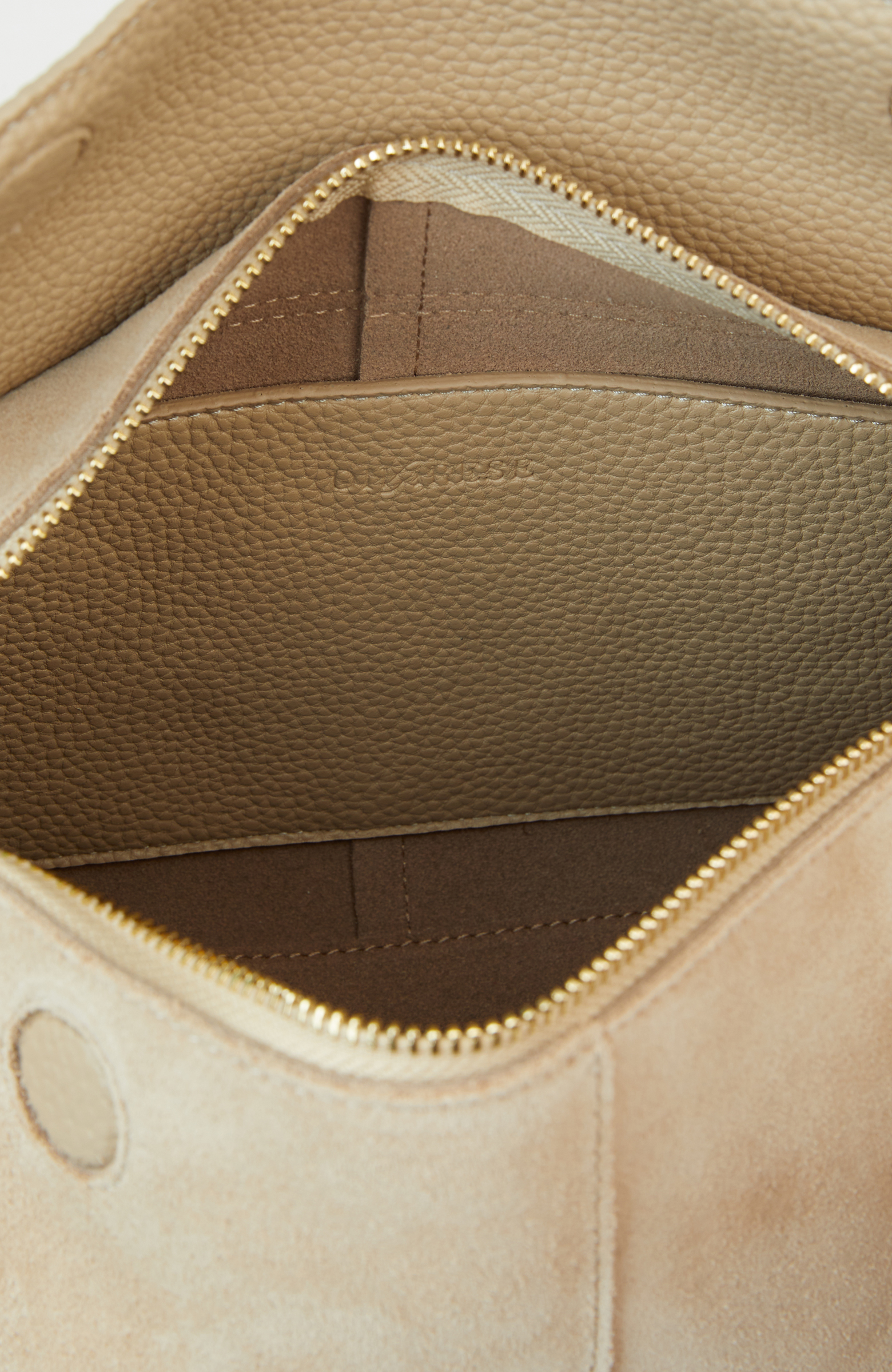 Bej Kadın Deri Postacı Çantası